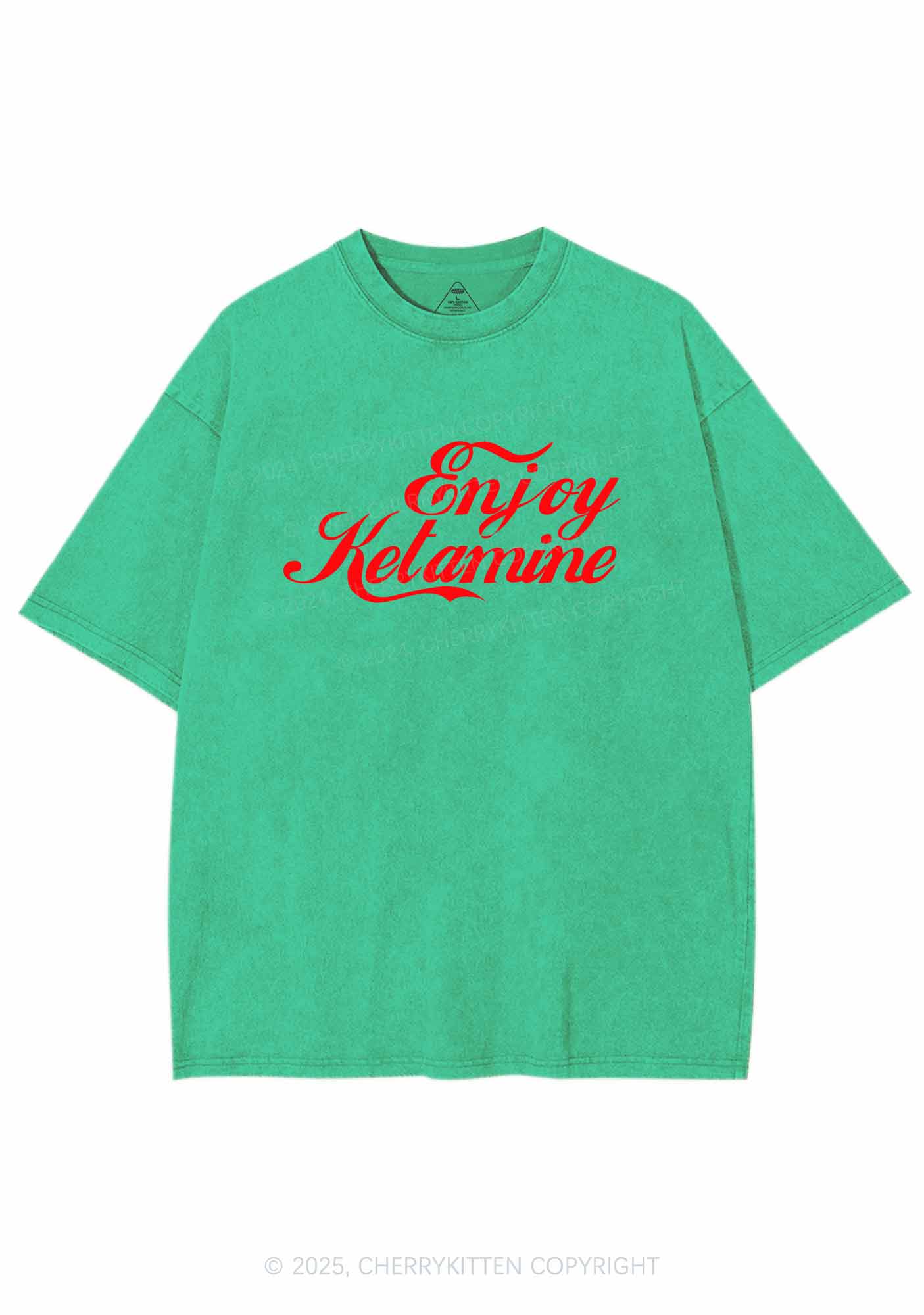 Enjoy Your K Y2K Washed Tee Cherrykitten - Image 8