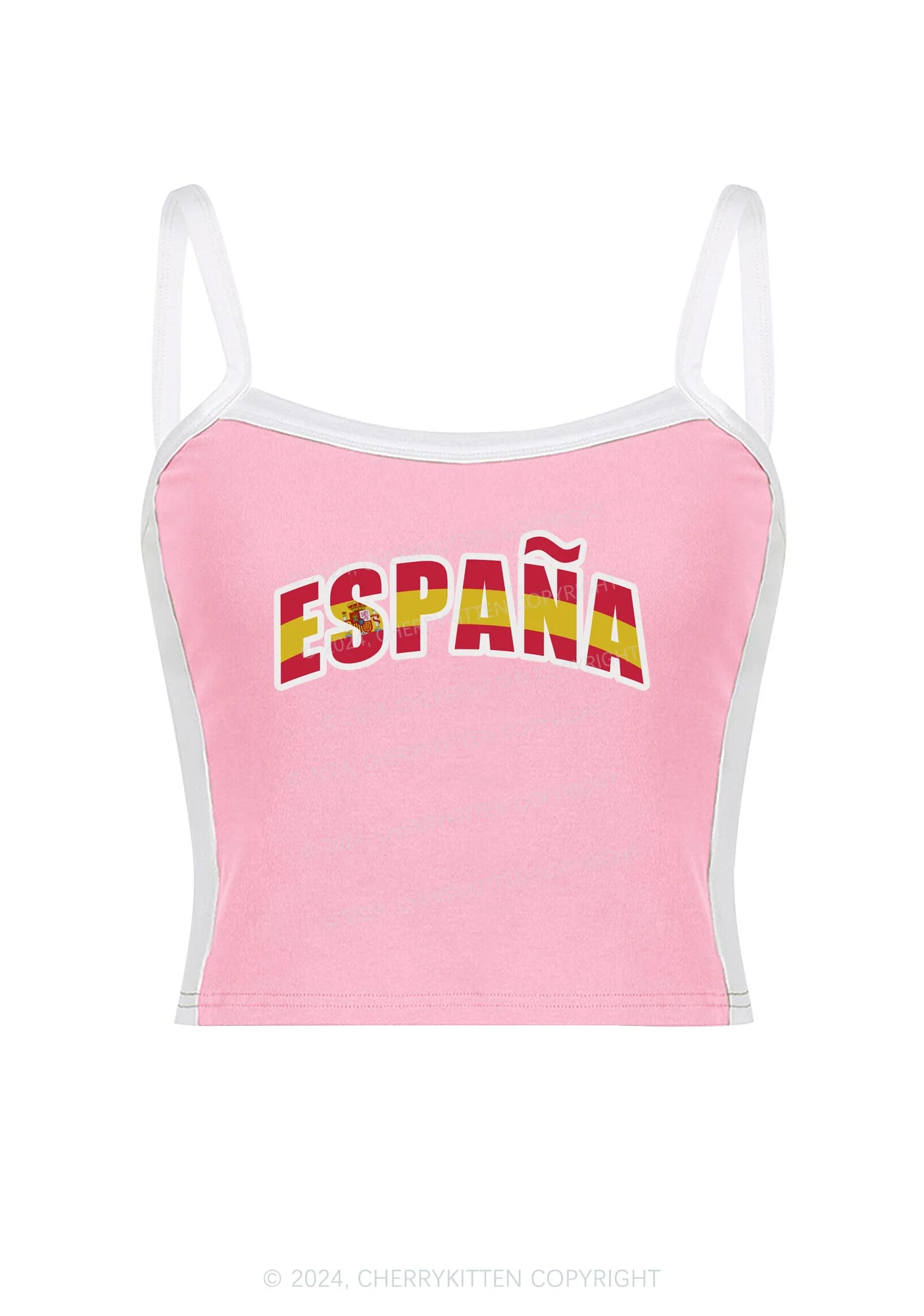 Espana Y2K Color Block Crop Cami Top Cherrykitten - Image 4