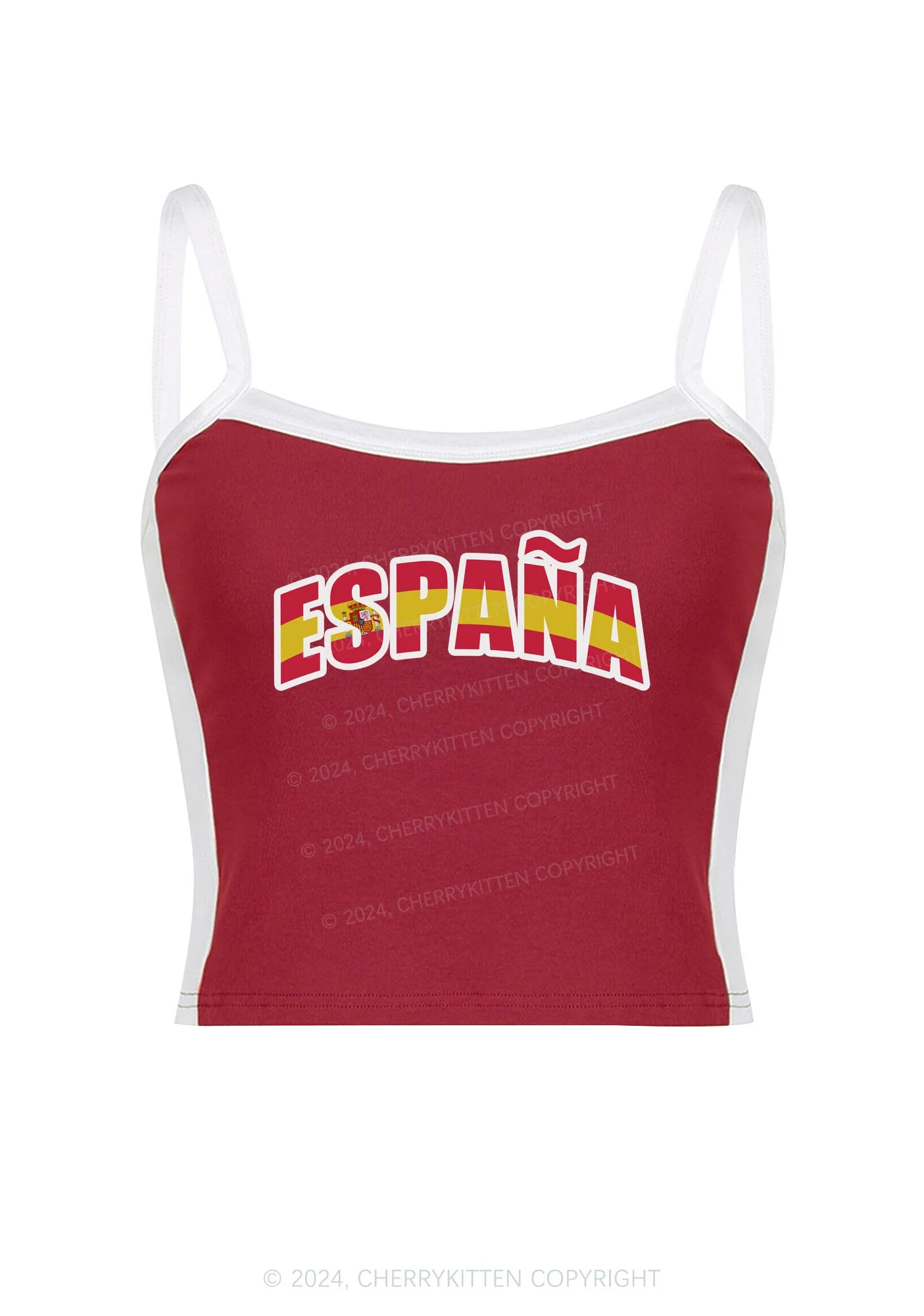 Espana Y2K Color Block Crop Cami Top Cherrykitten - Image 5