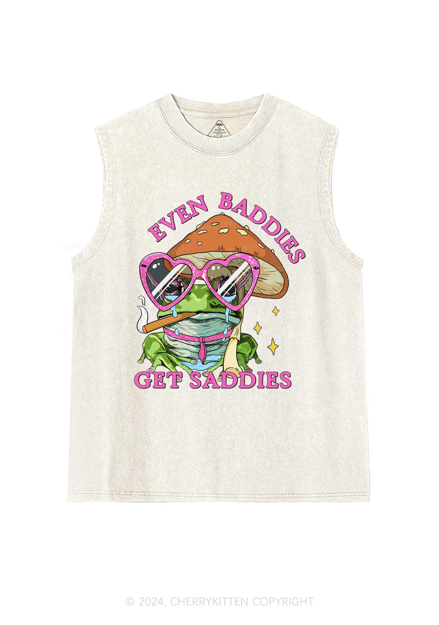 Even Baddies Frog Y2K Washed Tank Cherrykitten - Image 5