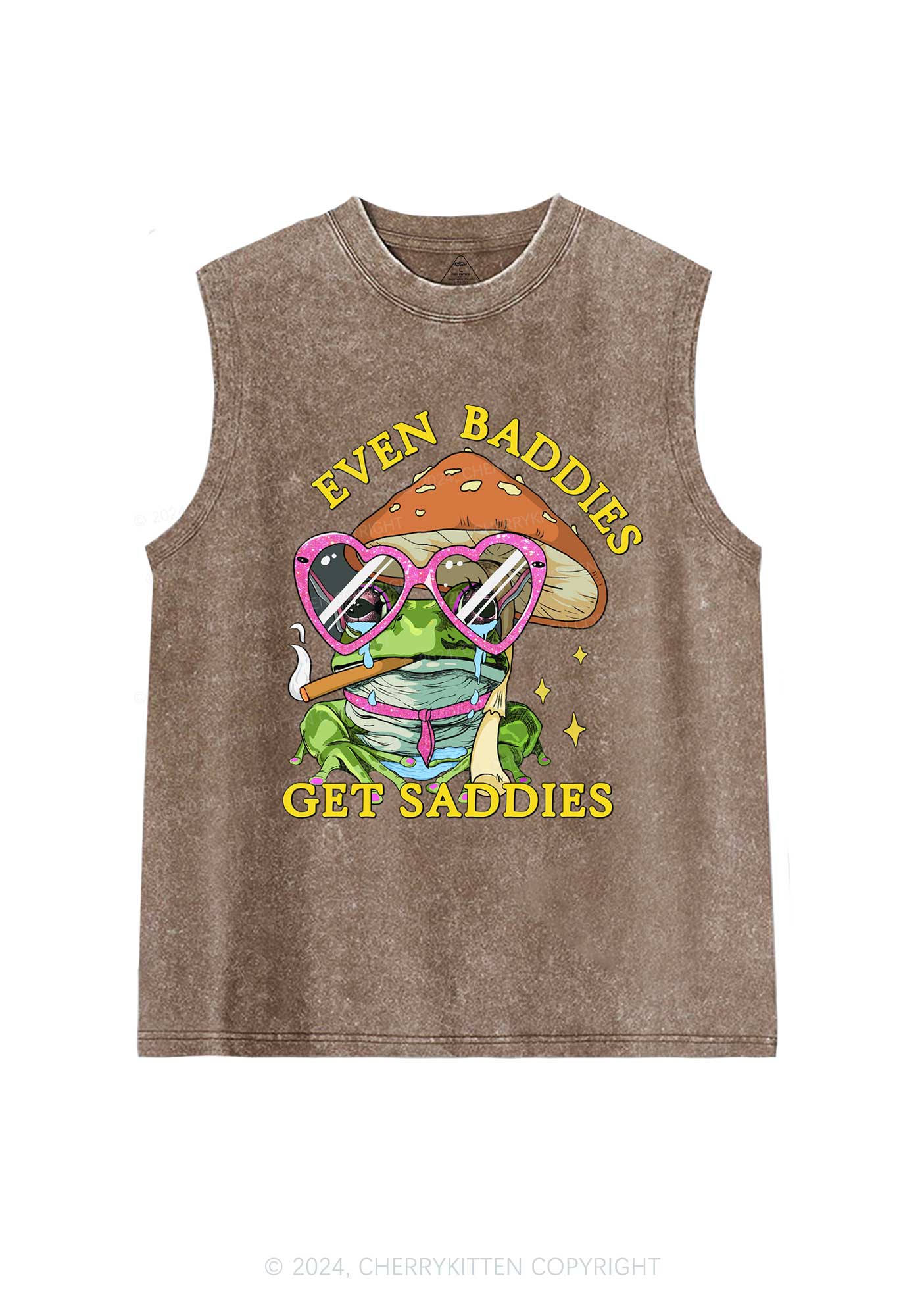 Even Baddies Frog Y2K Washed Tank Cherrykitten - Image 6