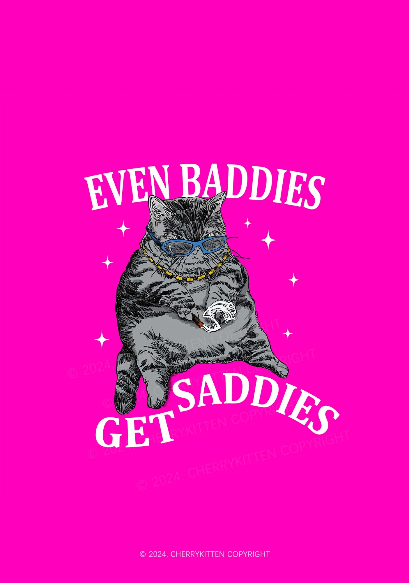 Even Baddies Get Saddies 1Pc Y2K Pin Badge Cherrykitten - Image 2