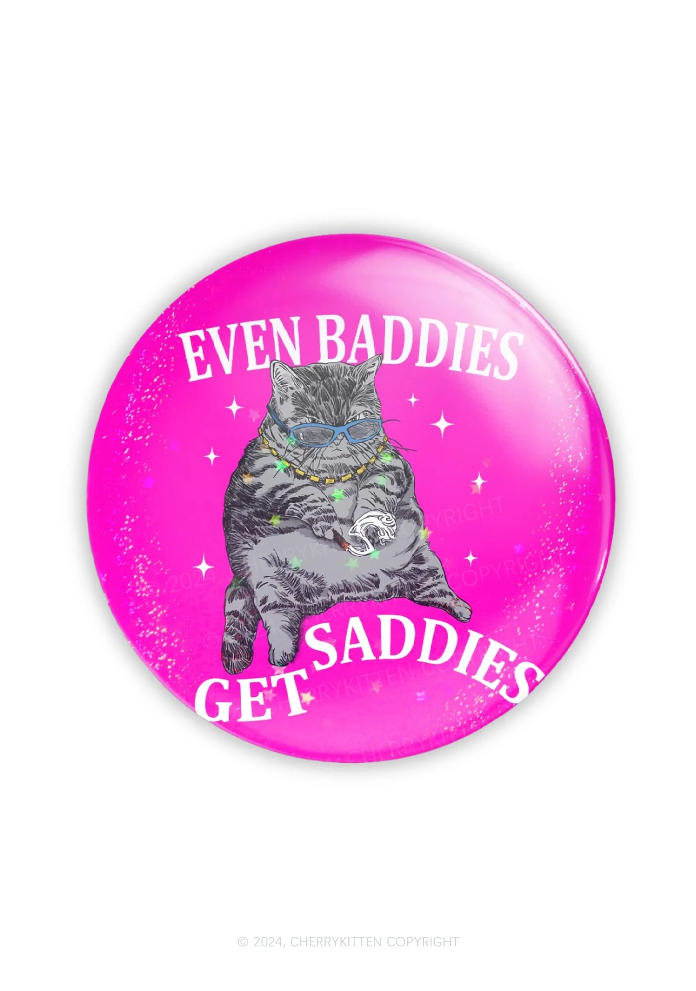 Even Baddies Get Saddies 1Pc Y2K Pin Badge Cherrykitten - Image 4