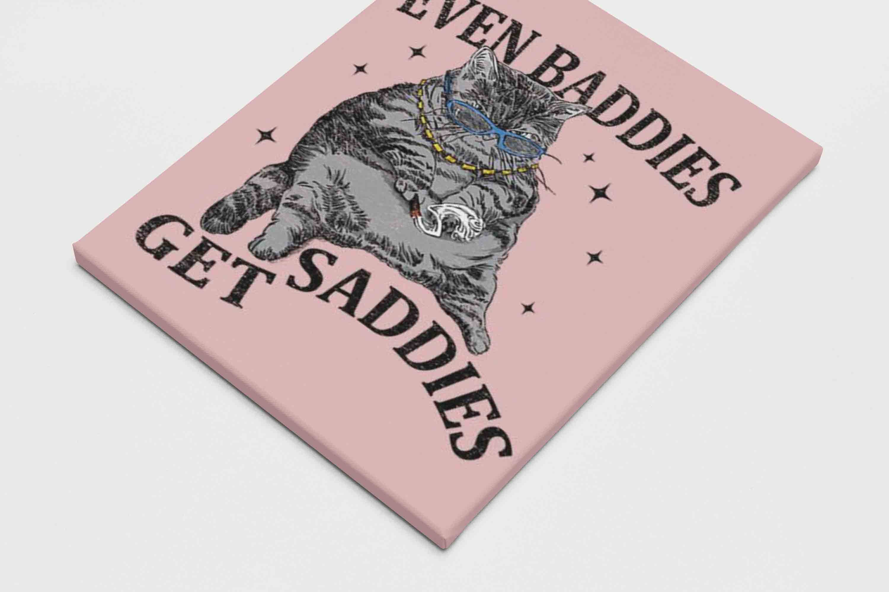 Even Baddies Get Saddies Y2K Canvas Wall Art Cherrykitten - Image 3