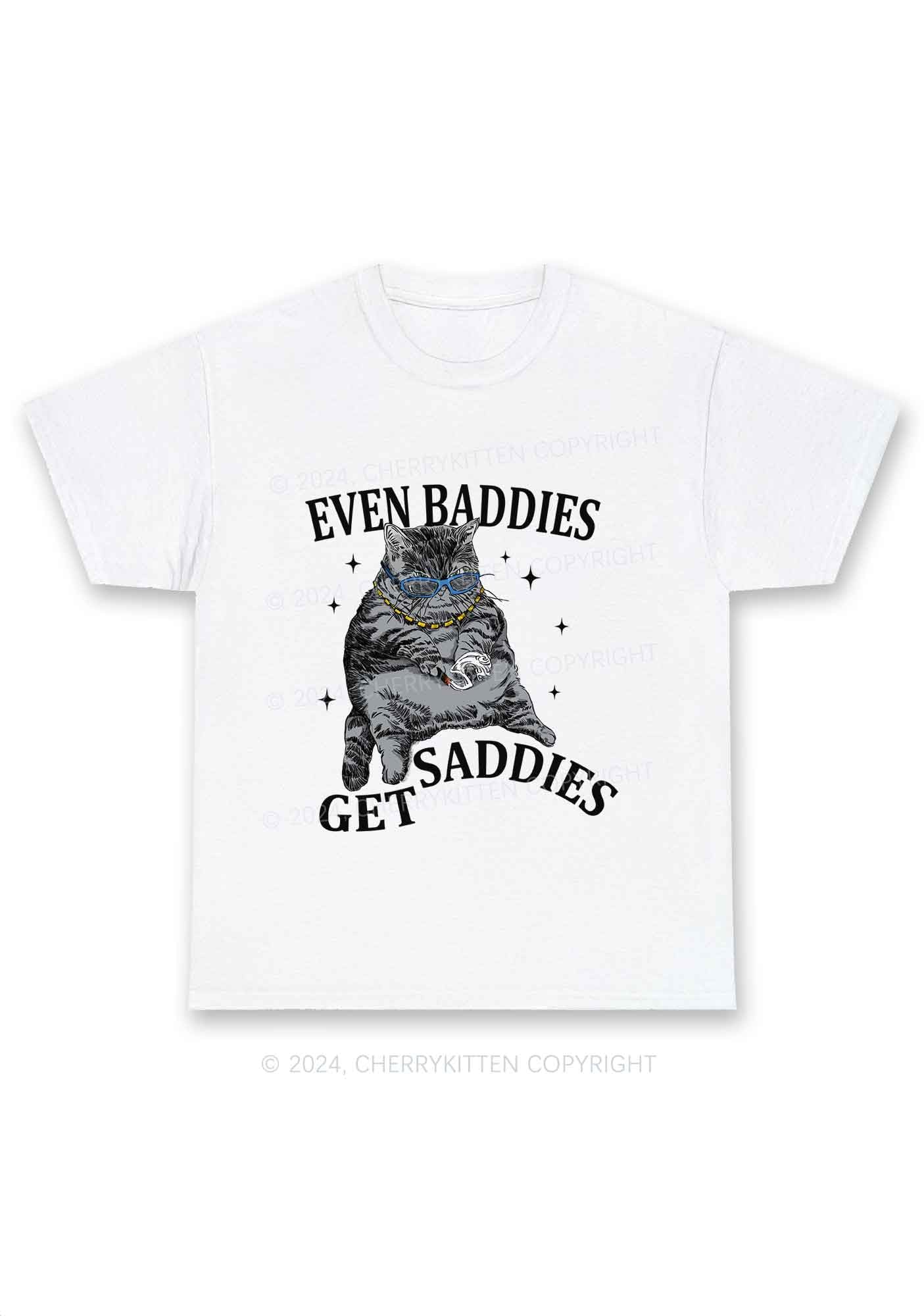 Even Baddies Get Saddies Y2K Chunky Shirt Cherrykitten - Image 3