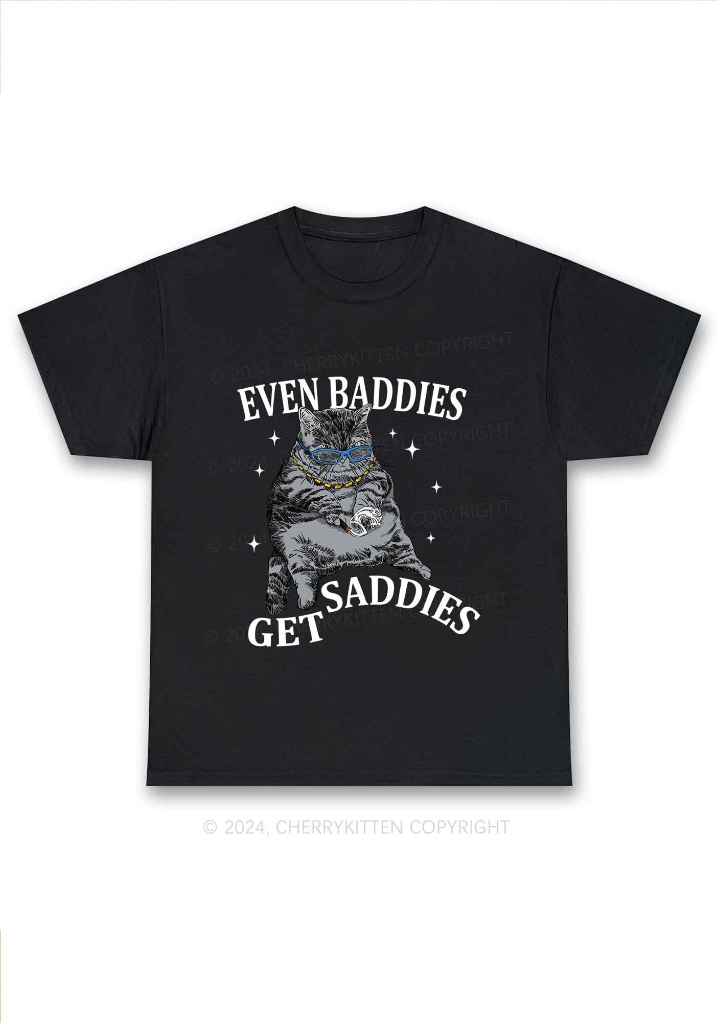 Even Baddies Get Saddies Y2K Chunky Shirt Cherrykitten - Image 4