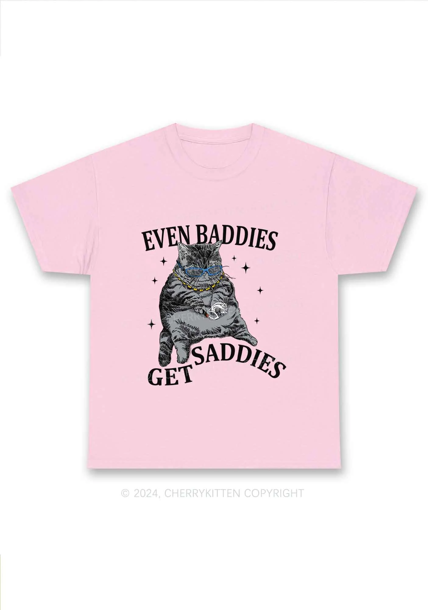 Even Baddies Get Saddies Y2K Chunky Shirt Cherrykitten - Image 6