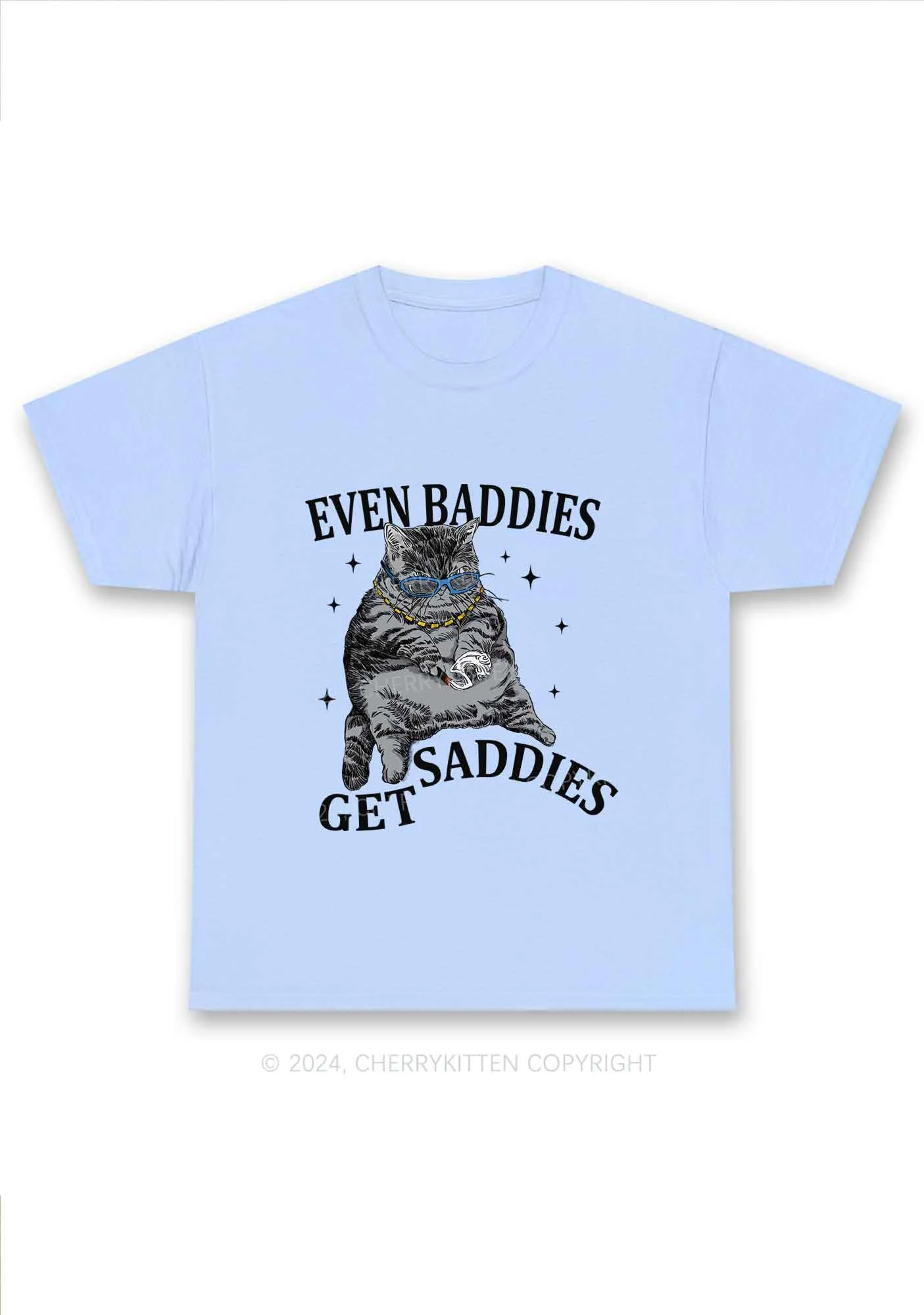Even Baddies Get Saddies Y2K Chunky Shirt Cherrykitten - Image 7