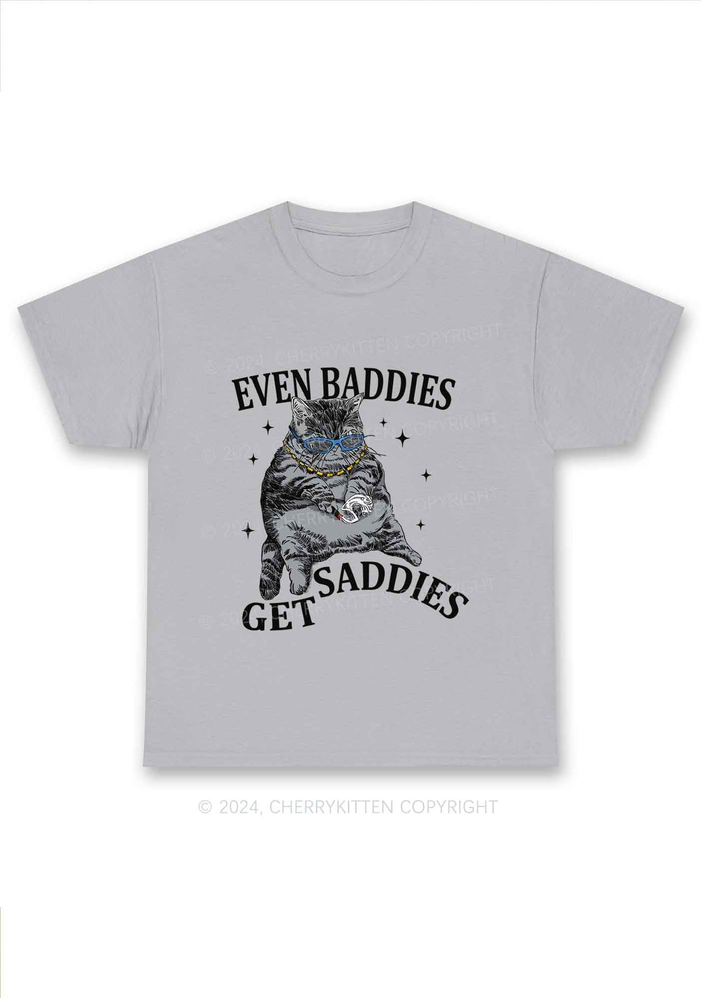 Even Baddies Get Saddies Y2K Chunky Shirt Cherrykitten - Image 8
