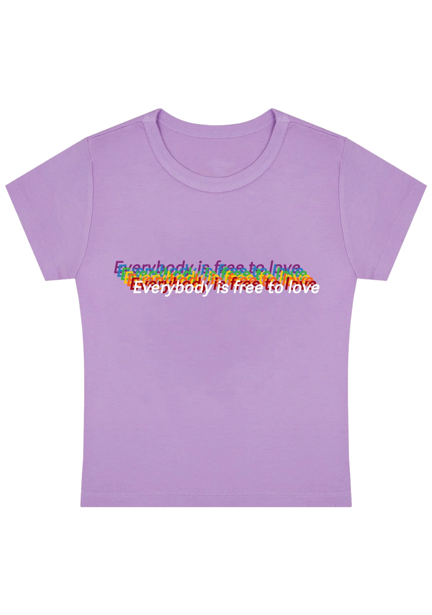 Everybody Is Free To Love Y2K Baby Tee - Image 3
