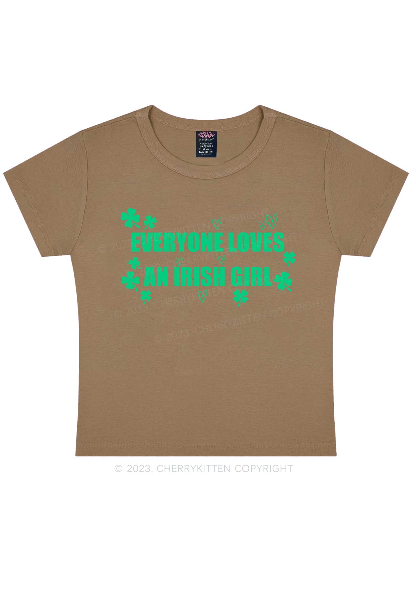 Everyone Loves Irish Girl St Patricks Y2K Baby Tee Cherrykitten - Image 8
