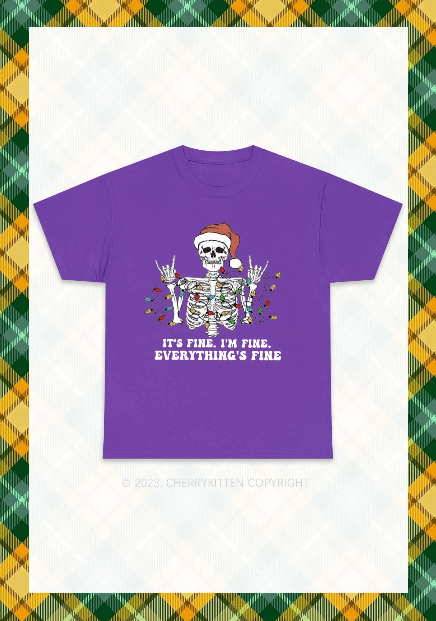 Everything's Fine Christmas Chunky Shirt Cherrykitten - Image 3