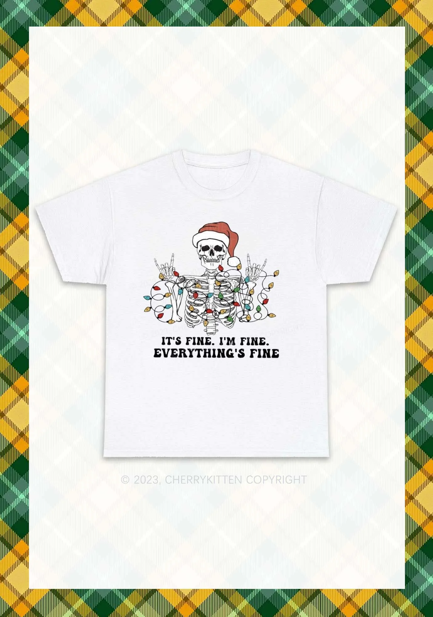 Everything's Fine Christmas Chunky Shirt Cherrykitten - Image 4