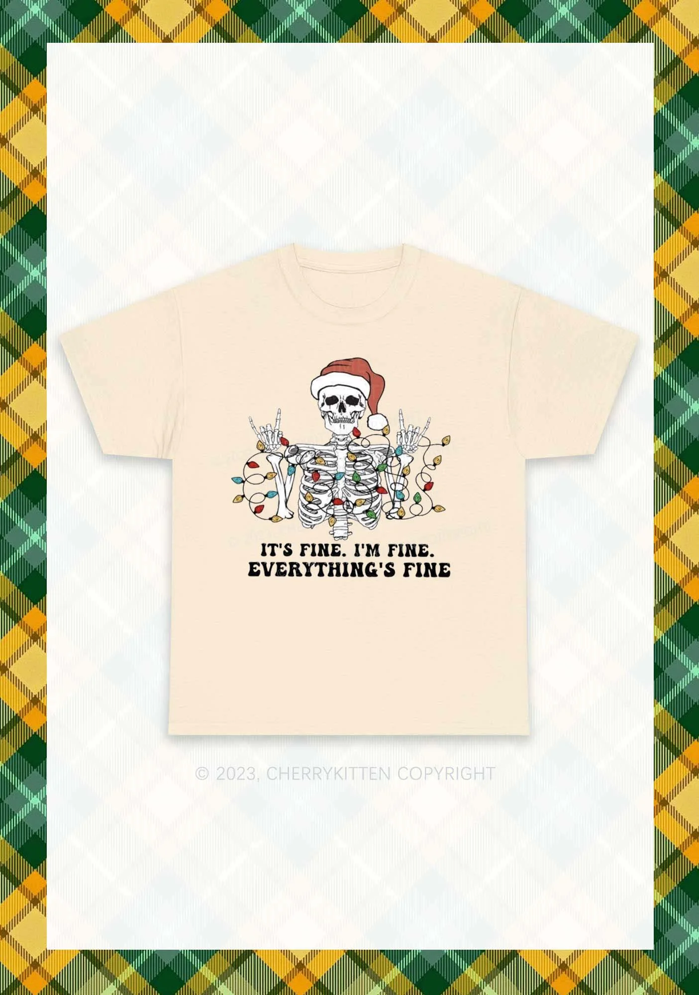 Everything's Fine Christmas Chunky Shirt Cherrykitten - Image 5