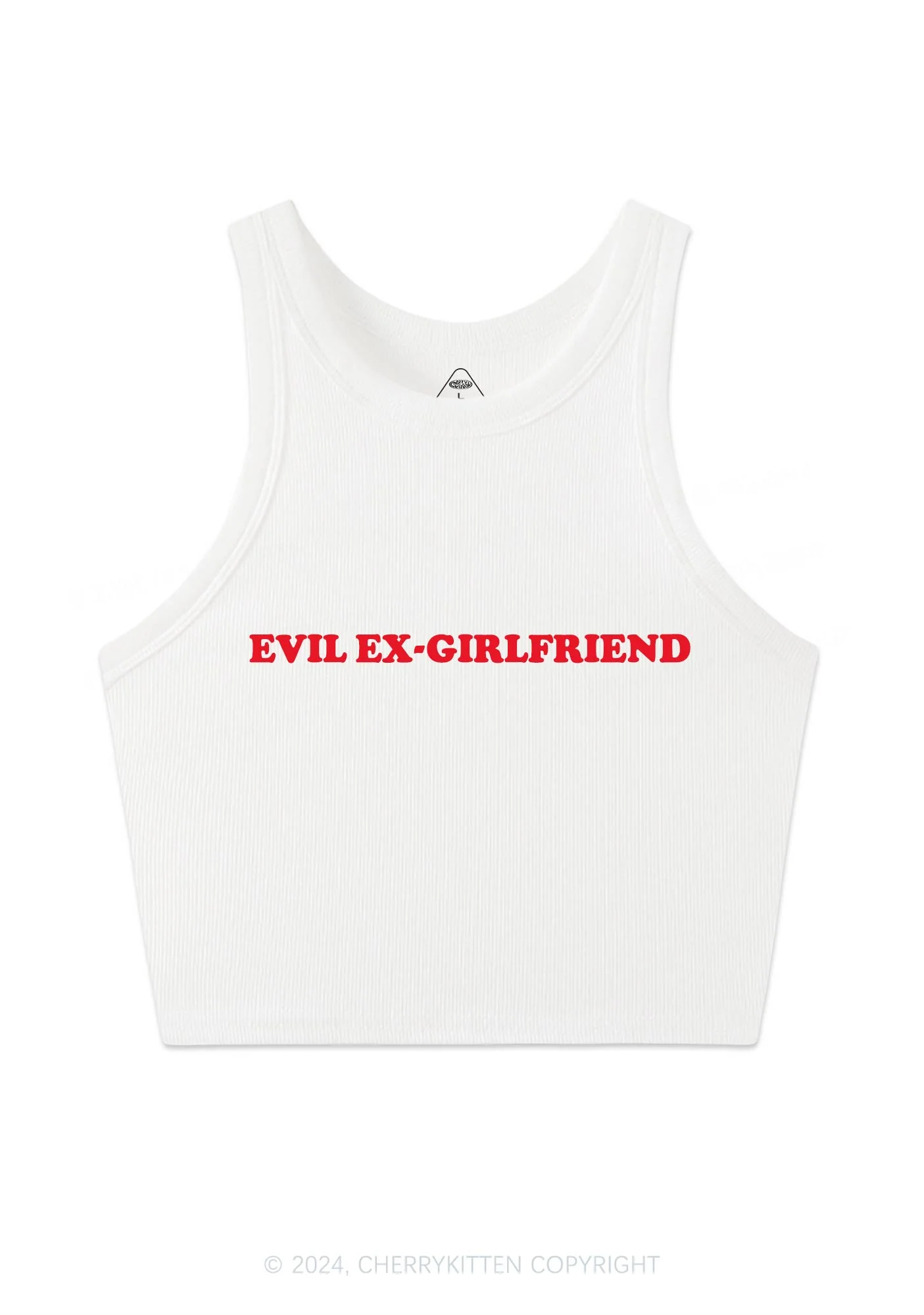Evil Ex Girlfriend Y2K Crop Tank Top Cherrykitten - Image 3