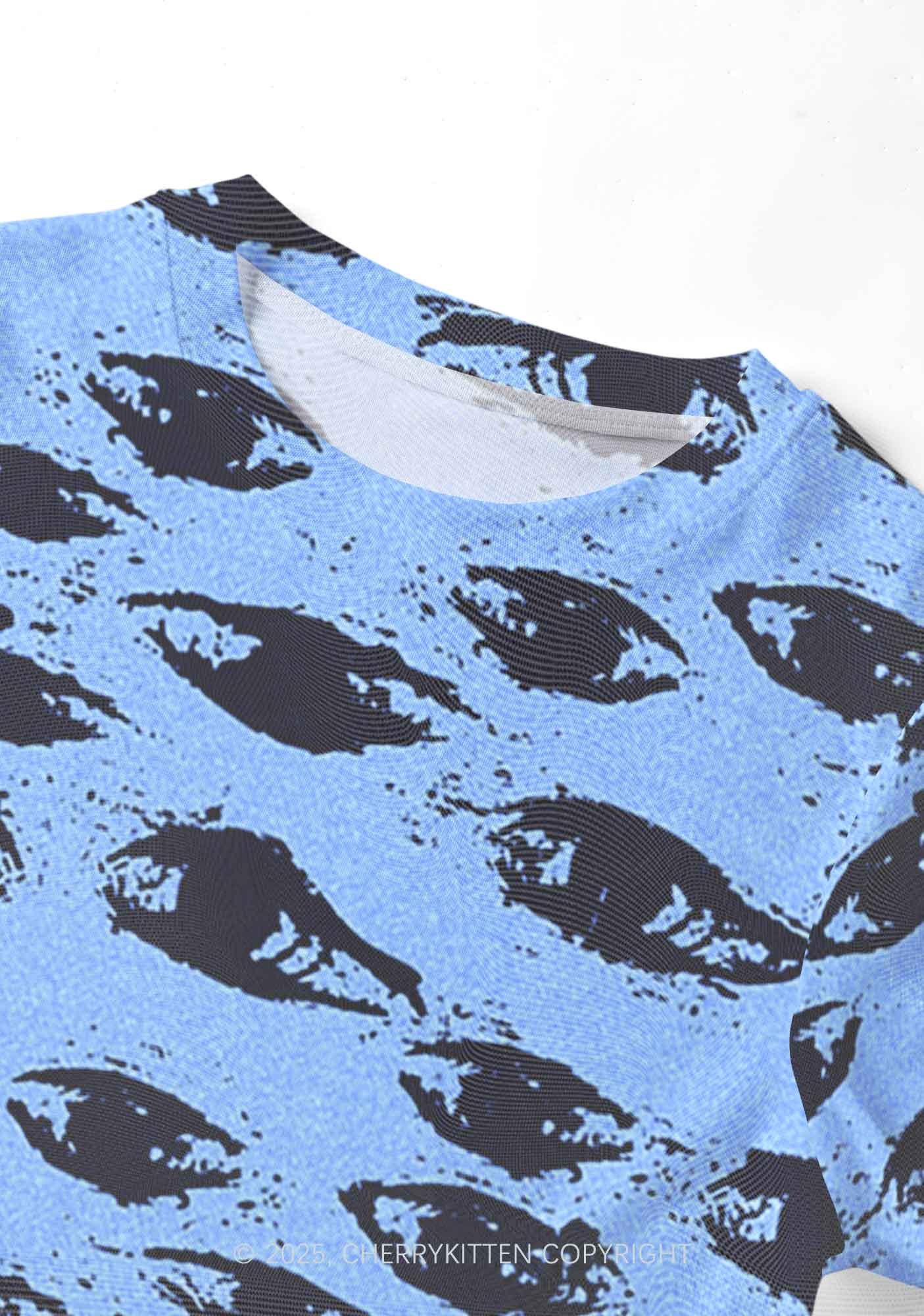 Eyes In The Blue Y2K Mesh Crop Top Cherrykitten - Image 3