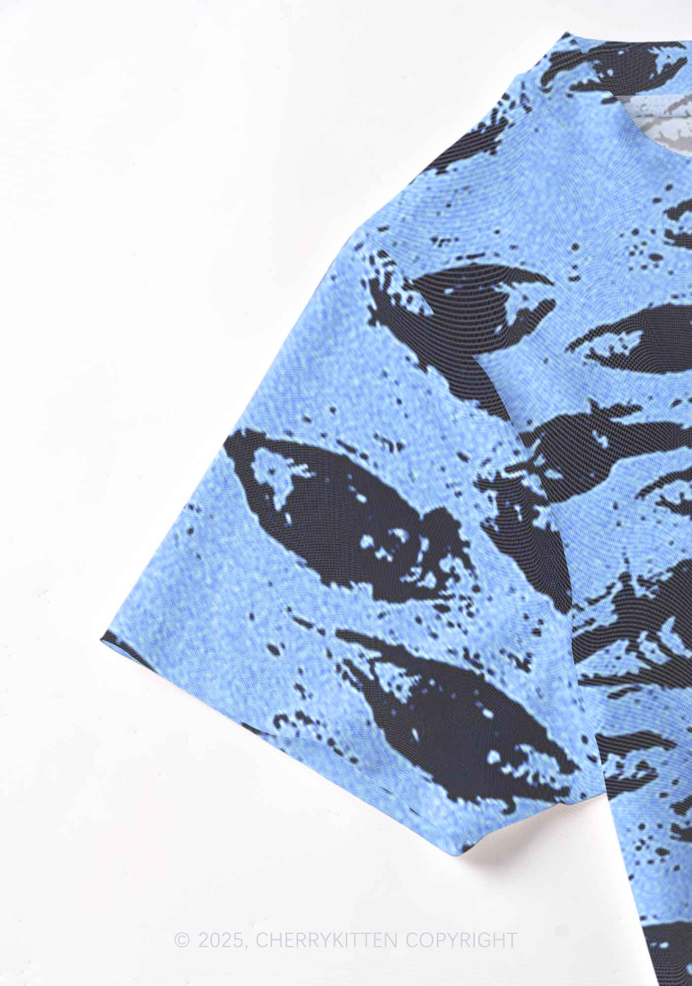 Eyes In The Blue Y2K Mesh Crop Top Cherrykitten - Image 4