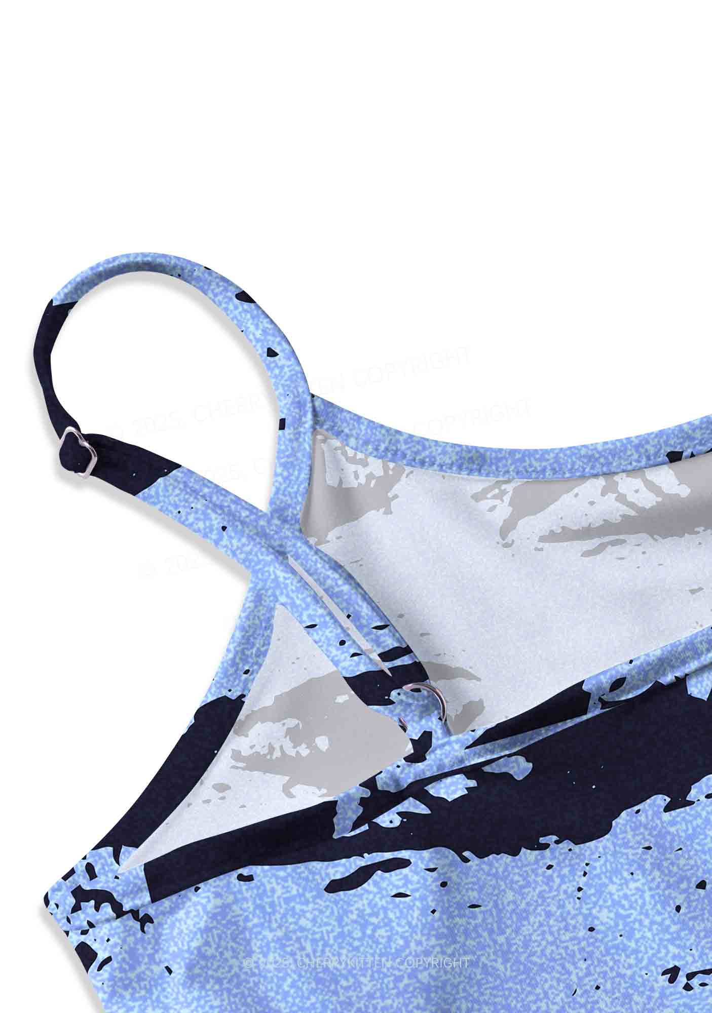 Eyes In The Blue Y2K Print Slip Dress Cherrykitten - Image 3