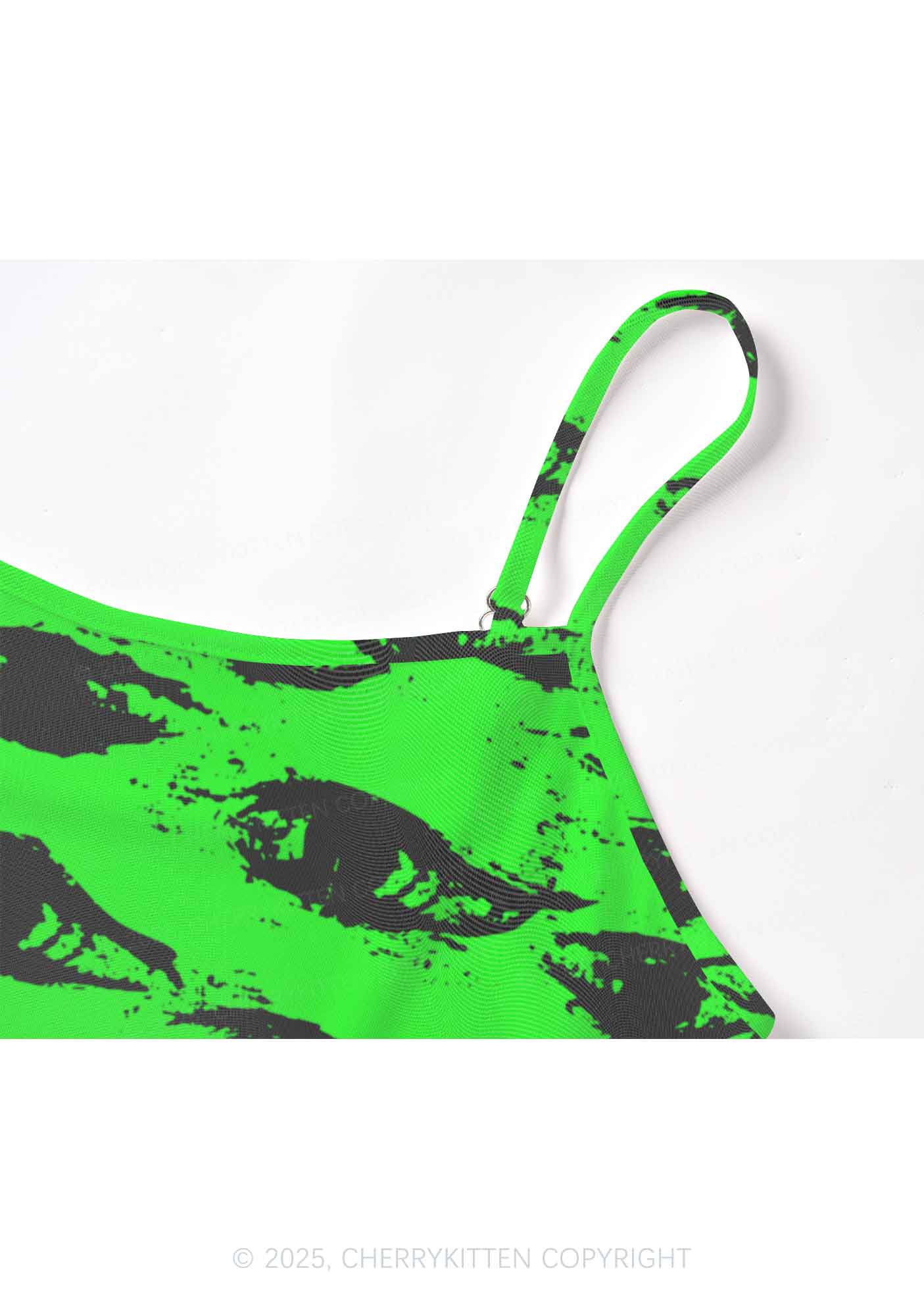 Eyes On Bright Green Y2K Mesh Cami Tank Cherrykitten - Image 5