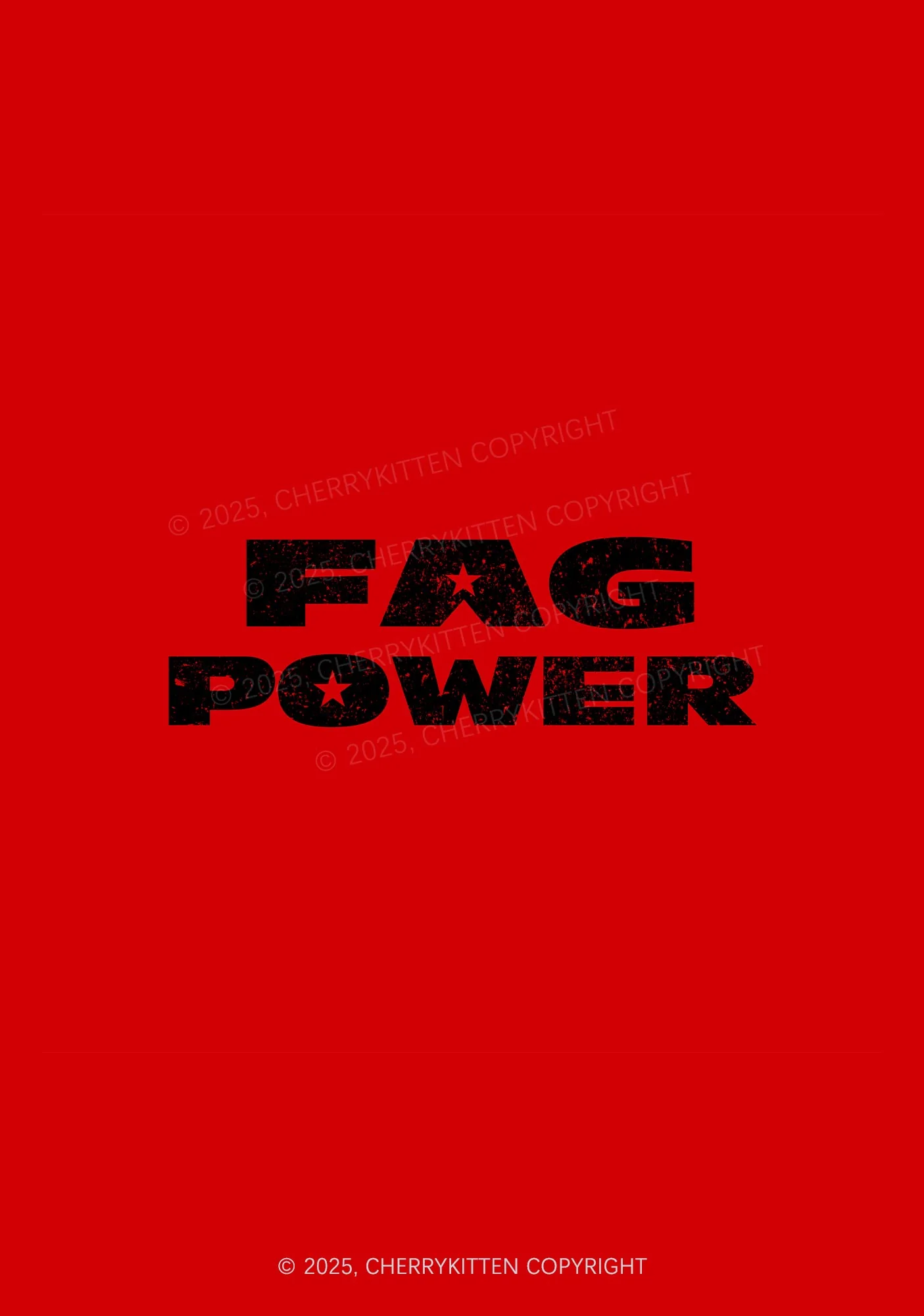 Fag Power Pride 1Pc Y2K Pin Badge Cherrykitten - Image 2