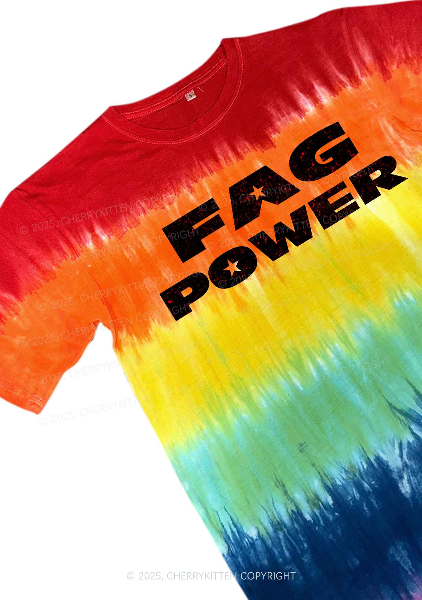 Fag Power Pride Y2K Tie Dye Shirts Cherrykitten - Image 2