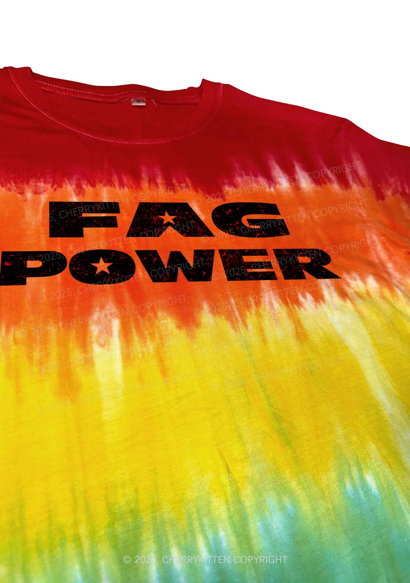 Fag Power Pride Y2K Tie Dye Shirts Cherrykitten - Image 3