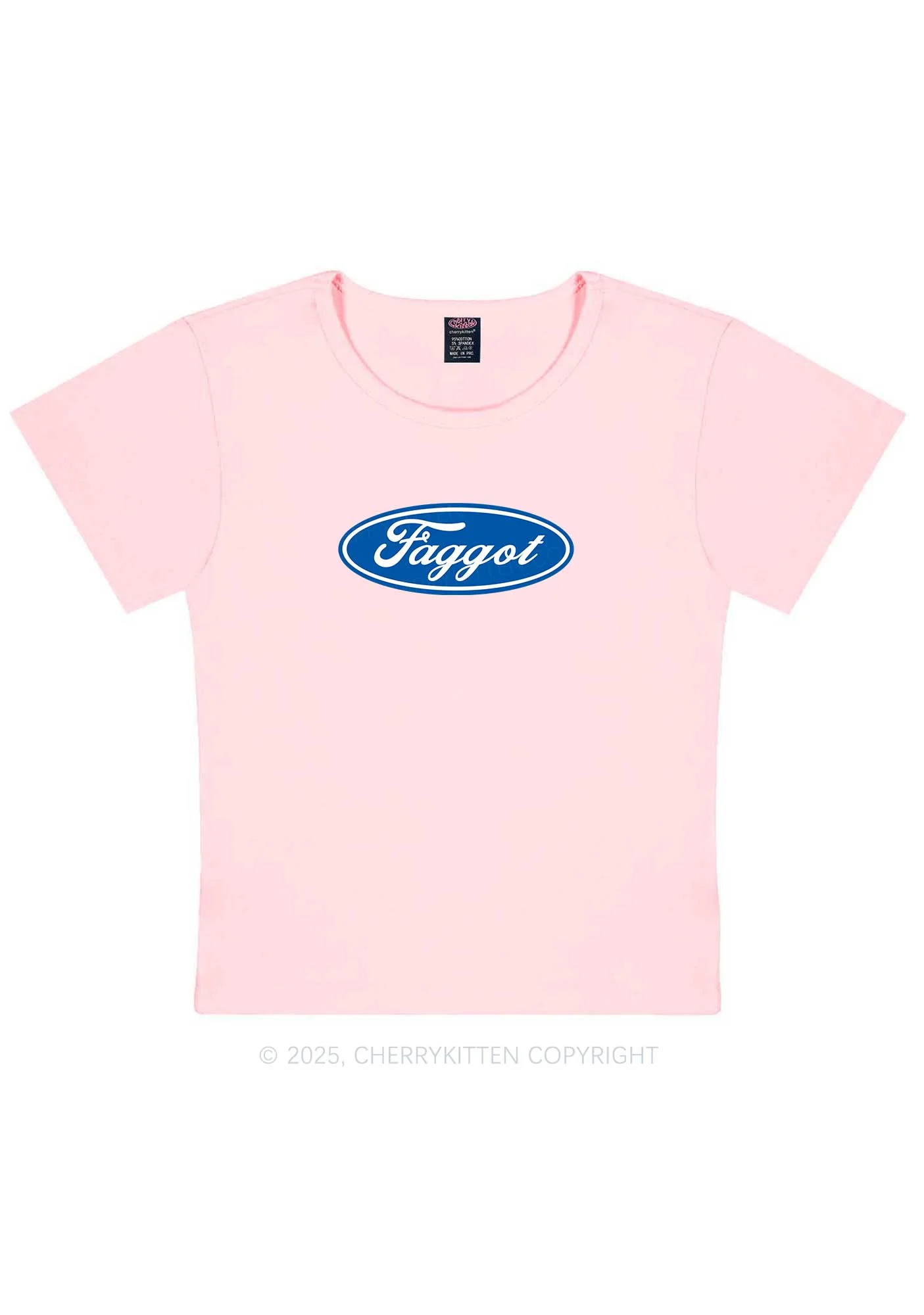 Faggot Pride Y2K Baby Tee Cherrykitten - Image 12