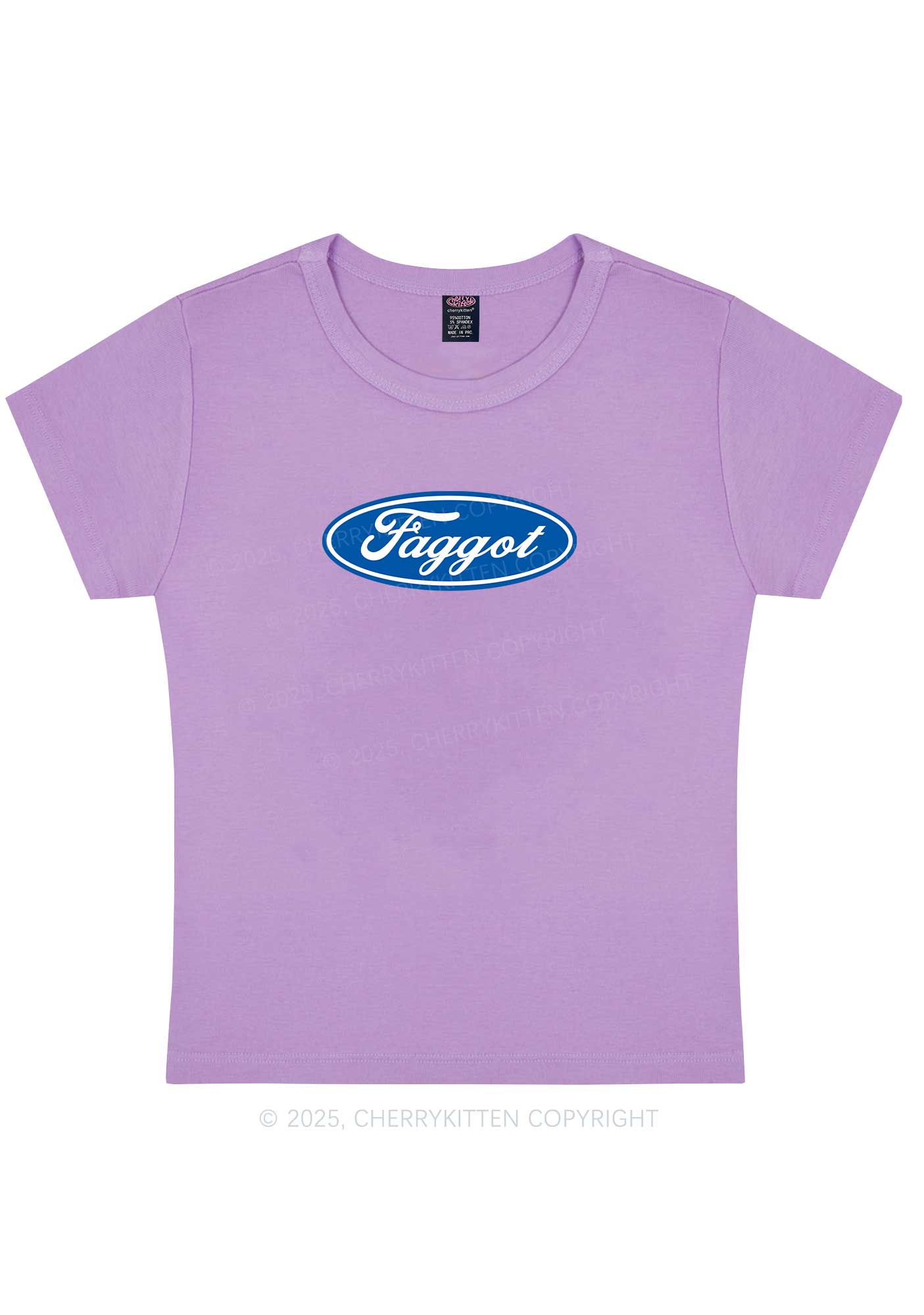 Faggot Pride Y2K Baby Tee Cherrykitten - Image 6