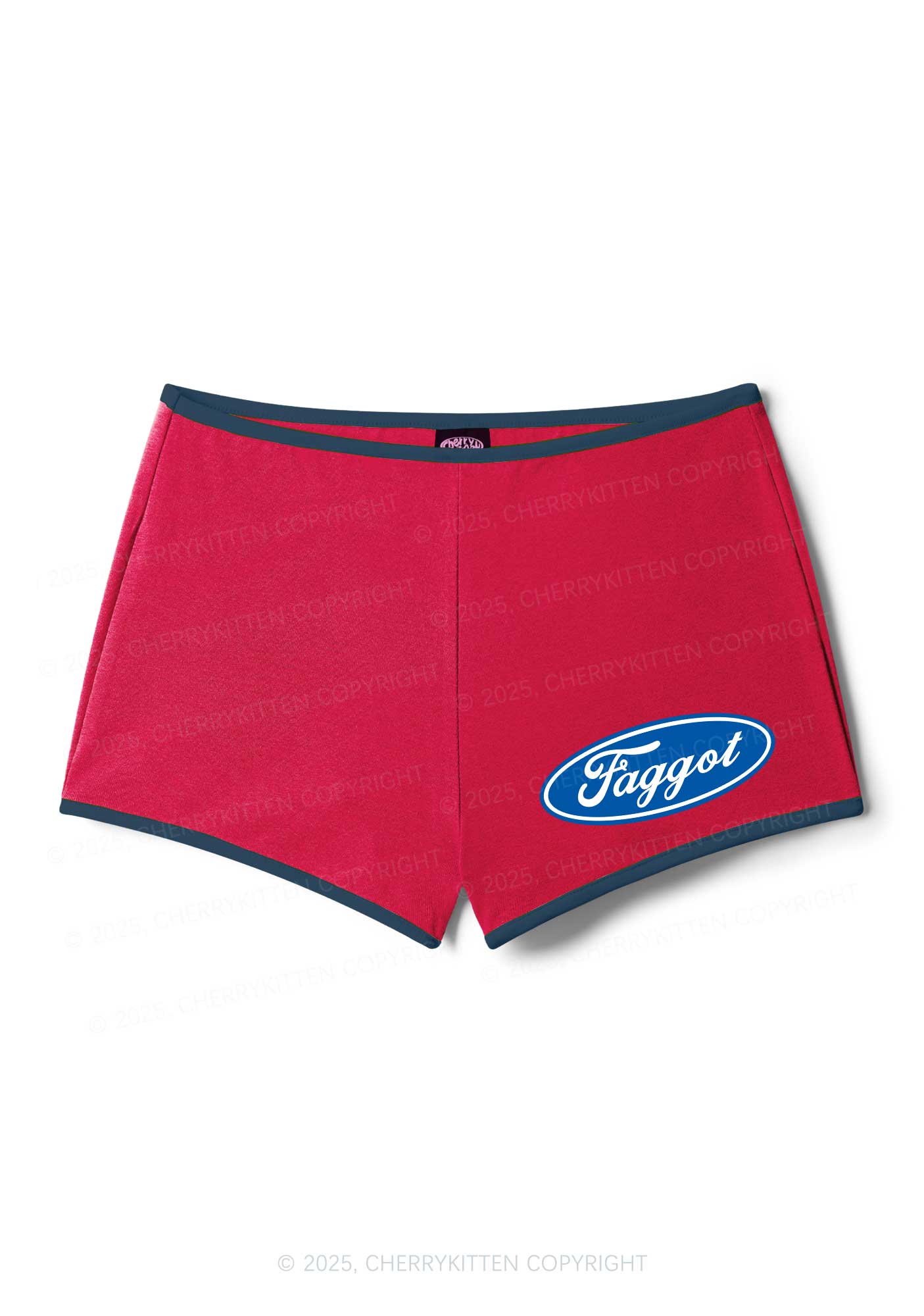 Faggot Pride Y2K Booty Shorts Cherrykitten - Image 3