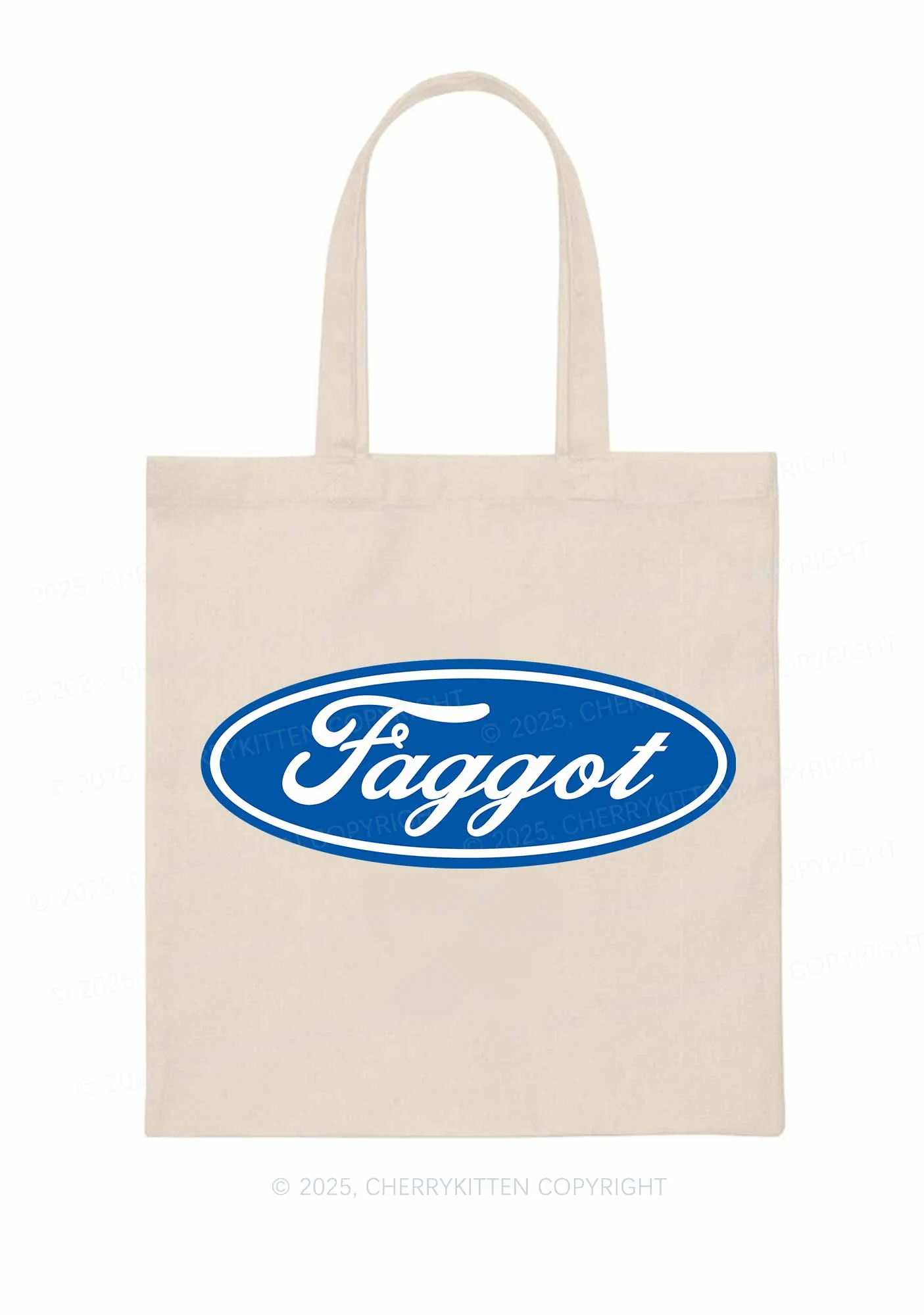 Faggot Pride Y2K Canvas Tote Bag Cherrykitten - Image 3