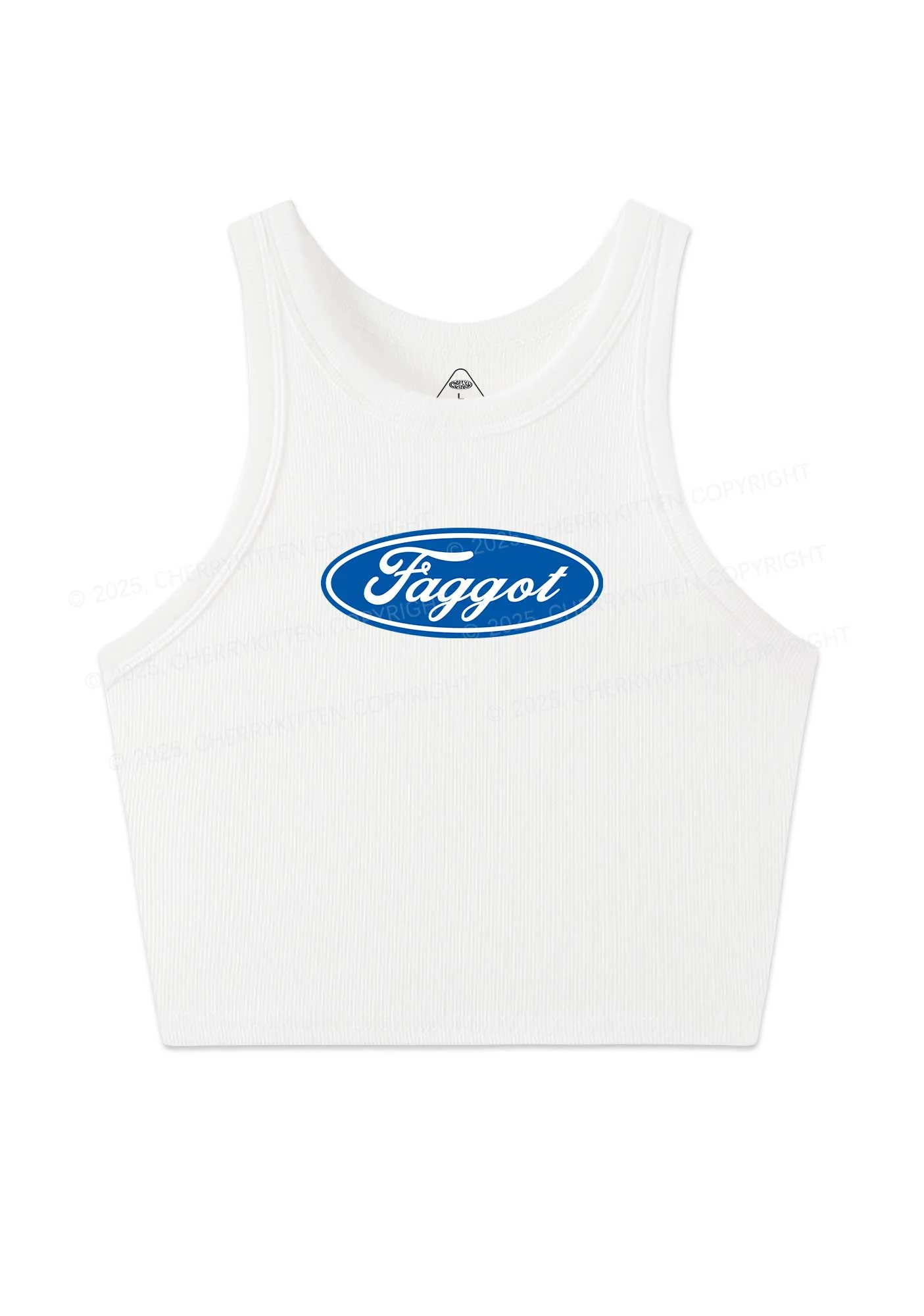 Faggot Pride Y2K Crop Tank Top Cherrykitten - Image 3