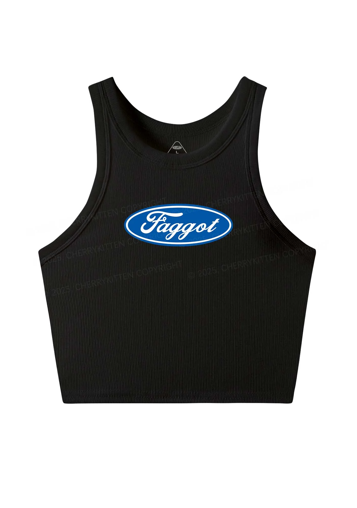 Faggot Pride Y2K Crop Tank Top Cherrykitten - Image 4