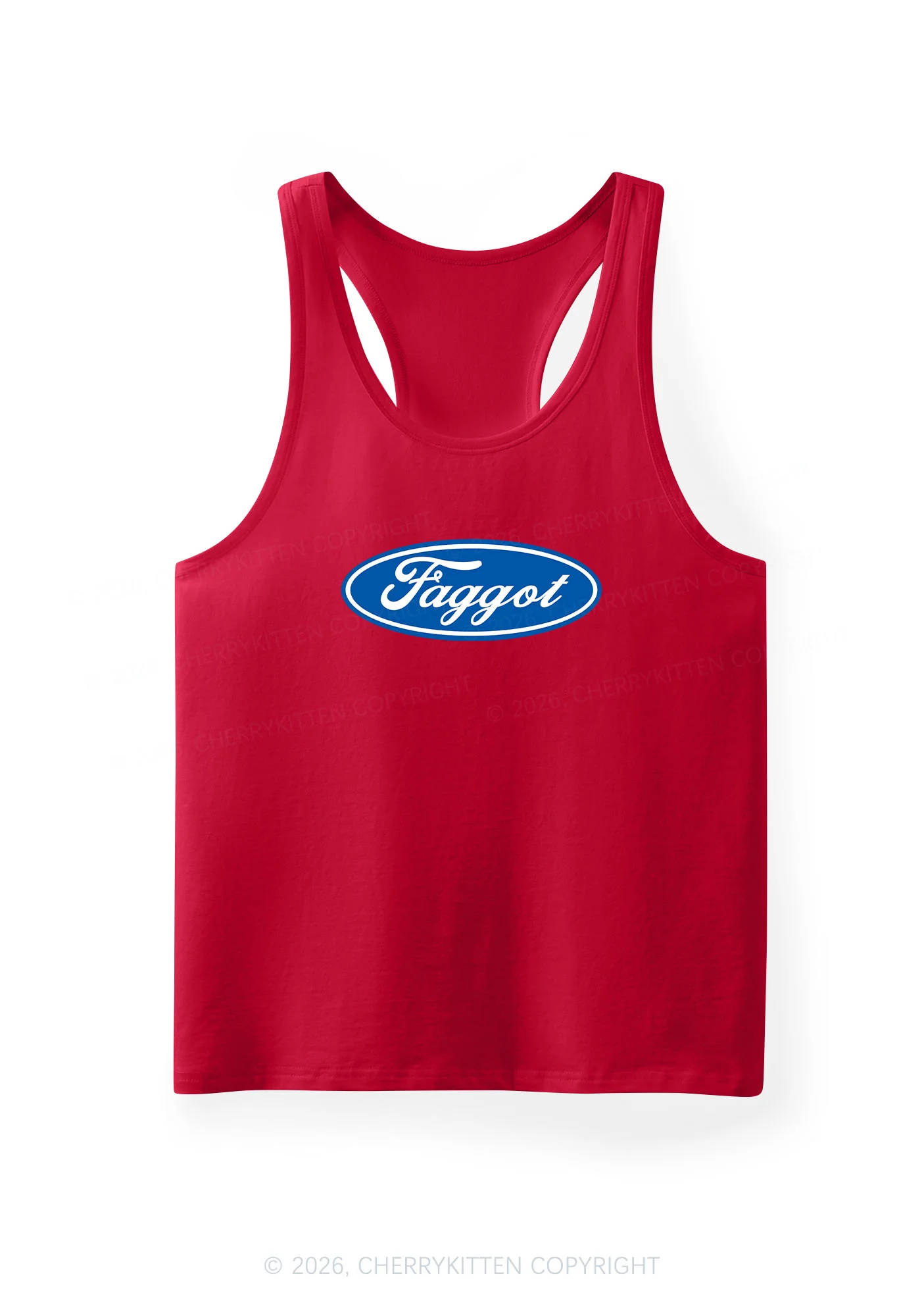 Faggot Pride Y2K Men Racerback Tank Top Cherrykitten - Image 10