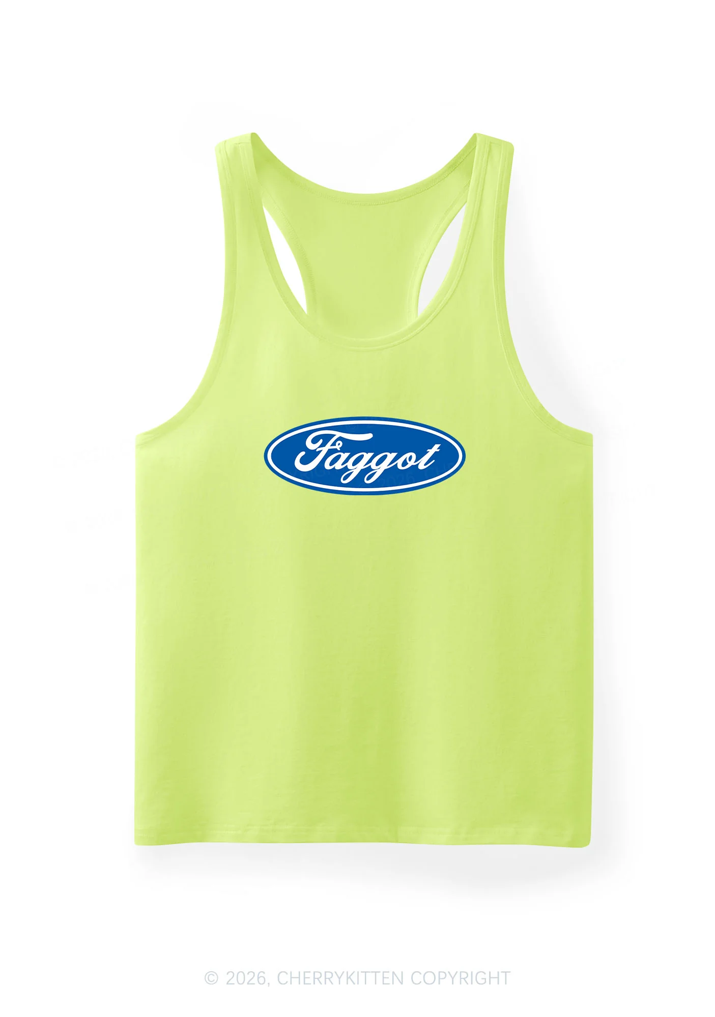 Faggot Pride Y2K Men Racerback Tank Top Cherrykitten - Image 11