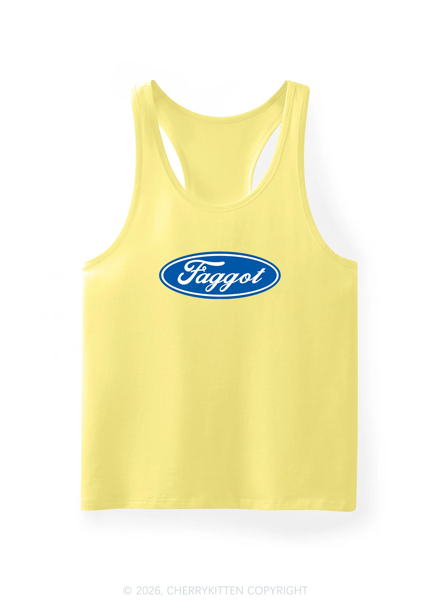 Faggot Pride Y2K Men Racerback Tank Top Cherrykitten - Image 5
