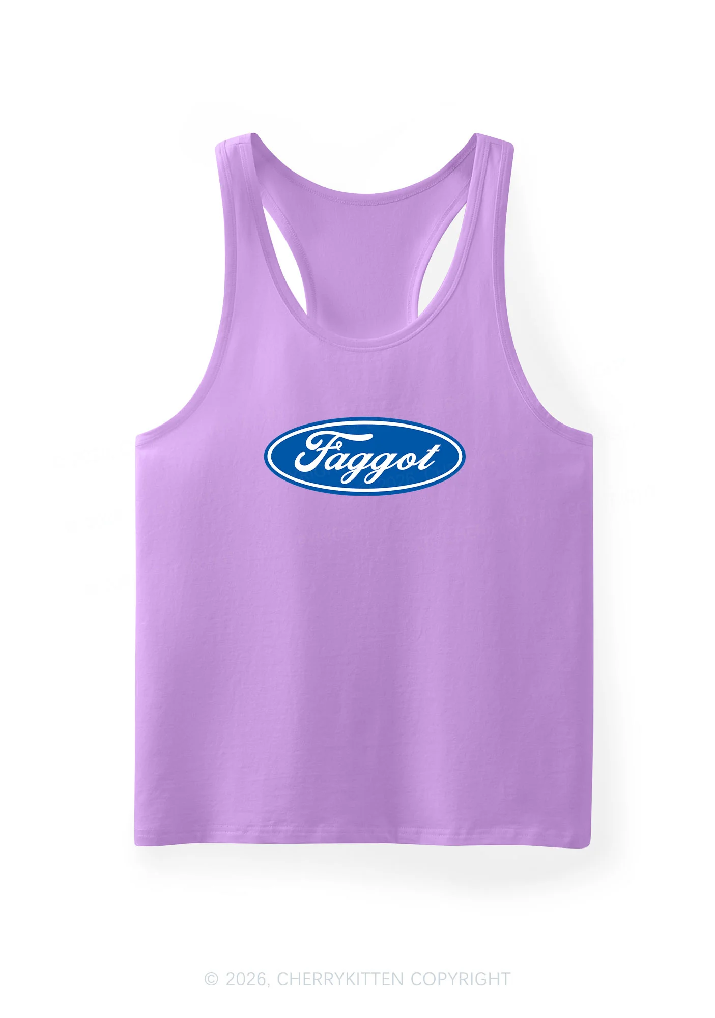 Faggot Pride Y2K Men Racerback Tank Top Cherrykitten - Image 8