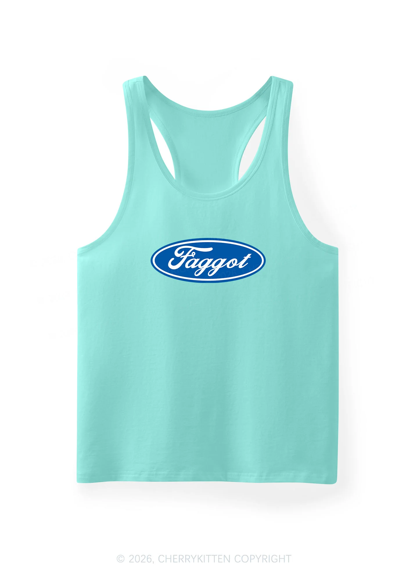Faggot Pride Y2K Men Racerback Tank Top Cherrykitten - Image 9