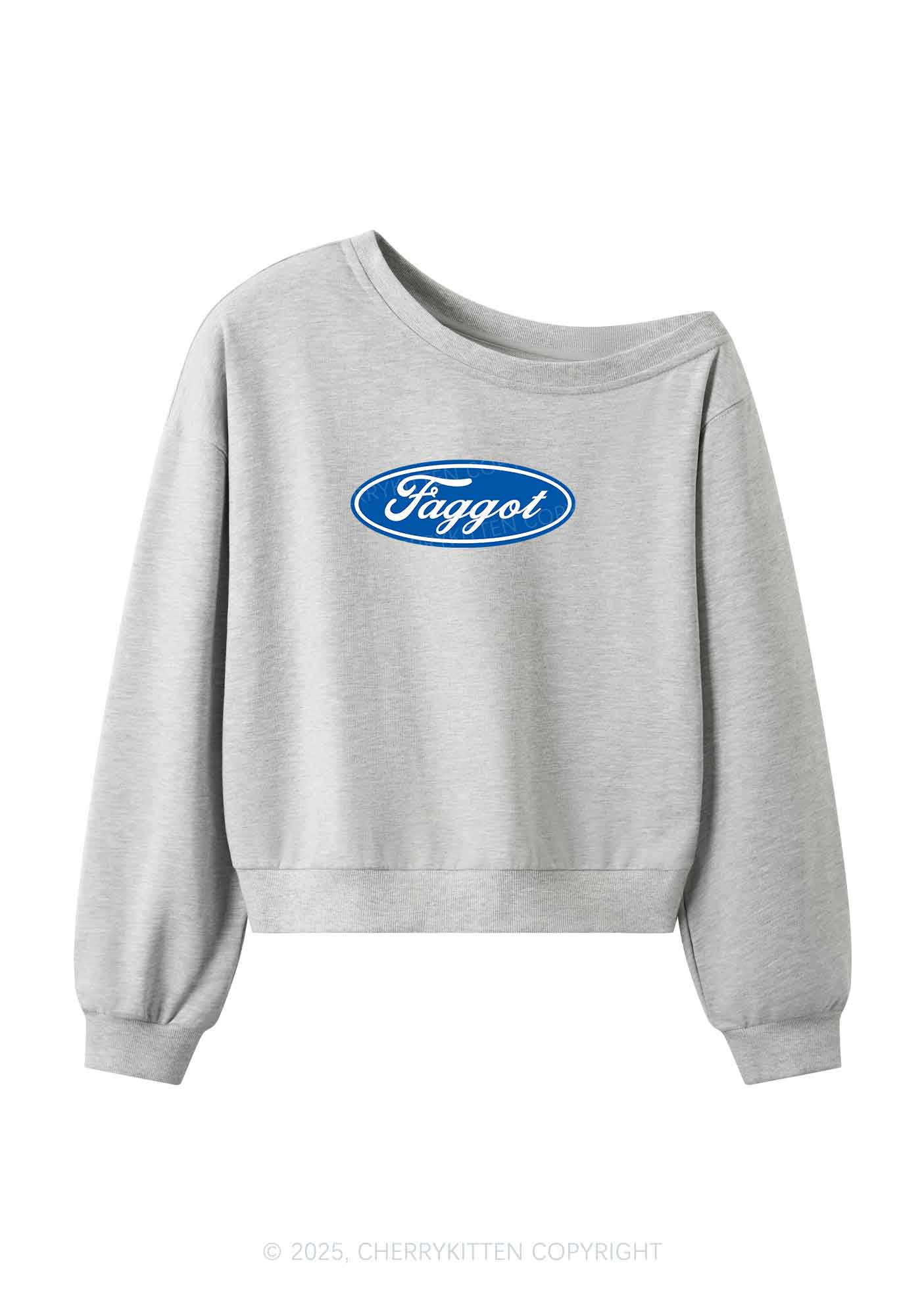 Faggot Pride Y2K Off Shoulder Sweatshirts Cherrykitten - Image 3