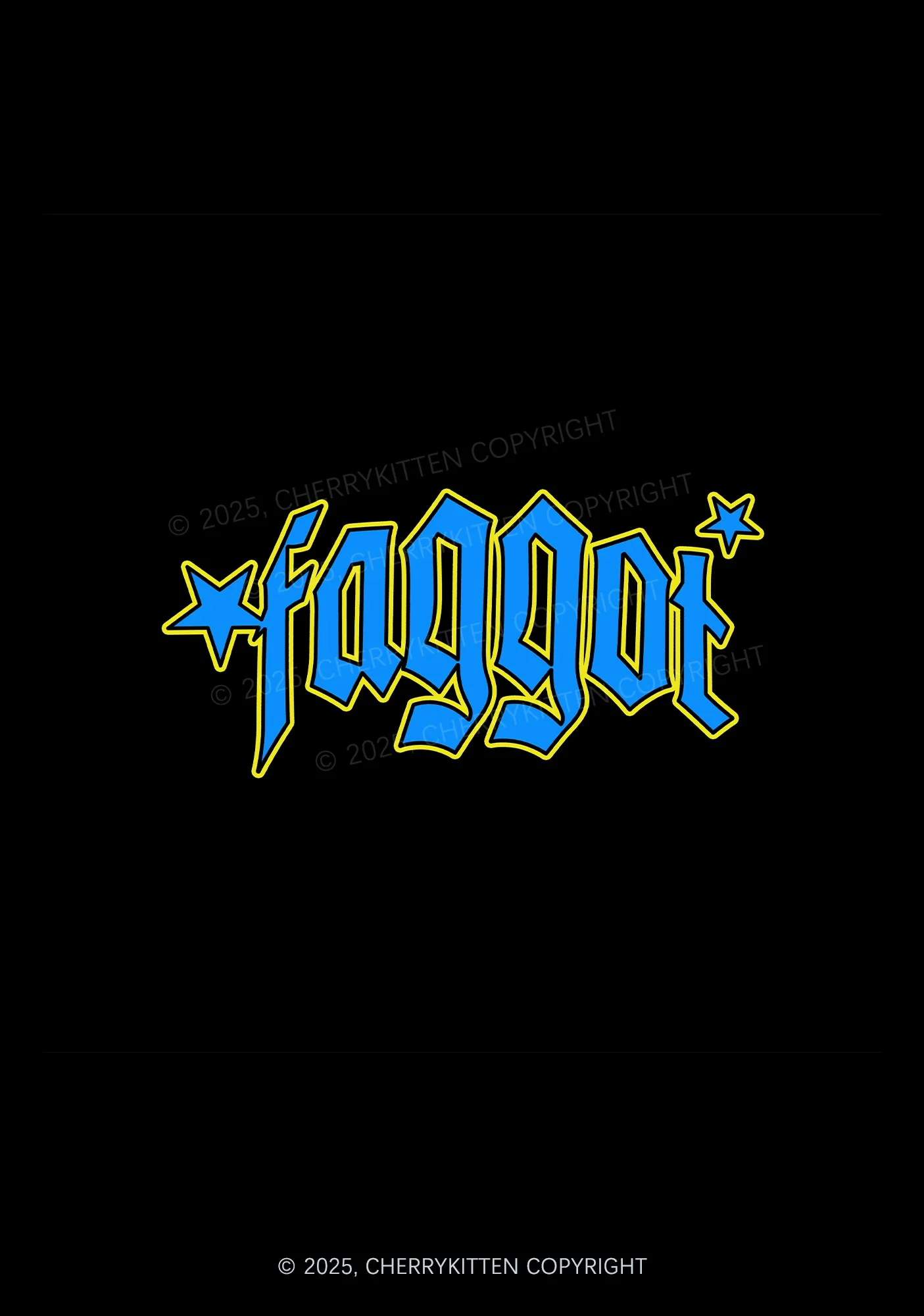 Faggot Stars Pride 1Pc Y2K Pin Badge Cherrykitten - Image 2