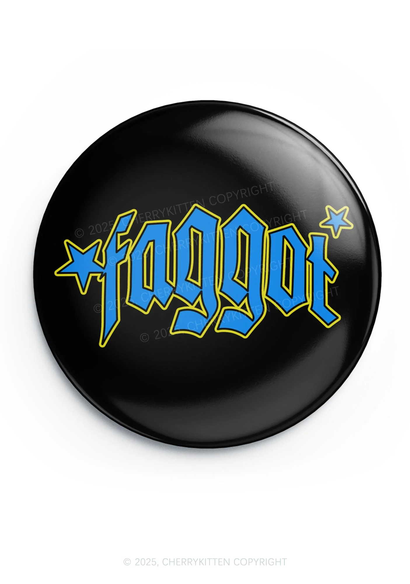 Faggot Stars Pride 1Pc Y2K Pin Badge Cherrykitten - Image 3