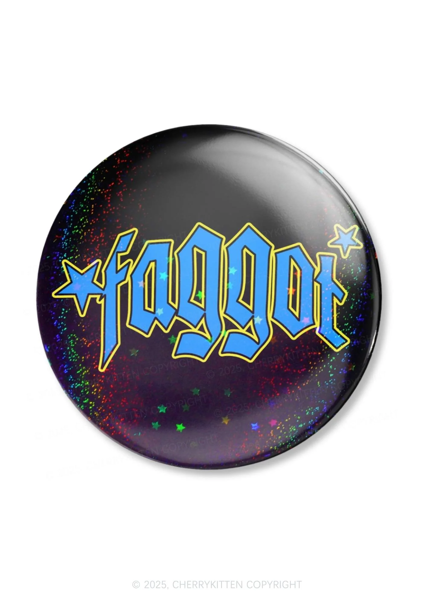 Faggot Stars Pride 1Pc Y2K Pin Badge Cherrykitten - Image 4