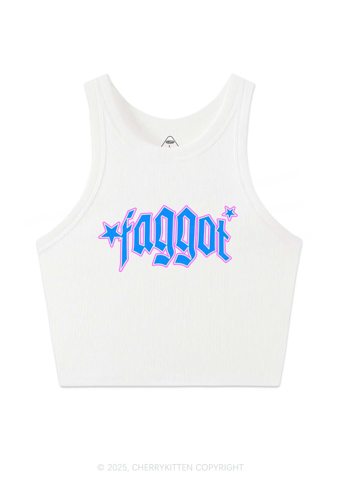 Faggot Stars Pride Y2K Crop Tank Top Cherrykitten - Image 3