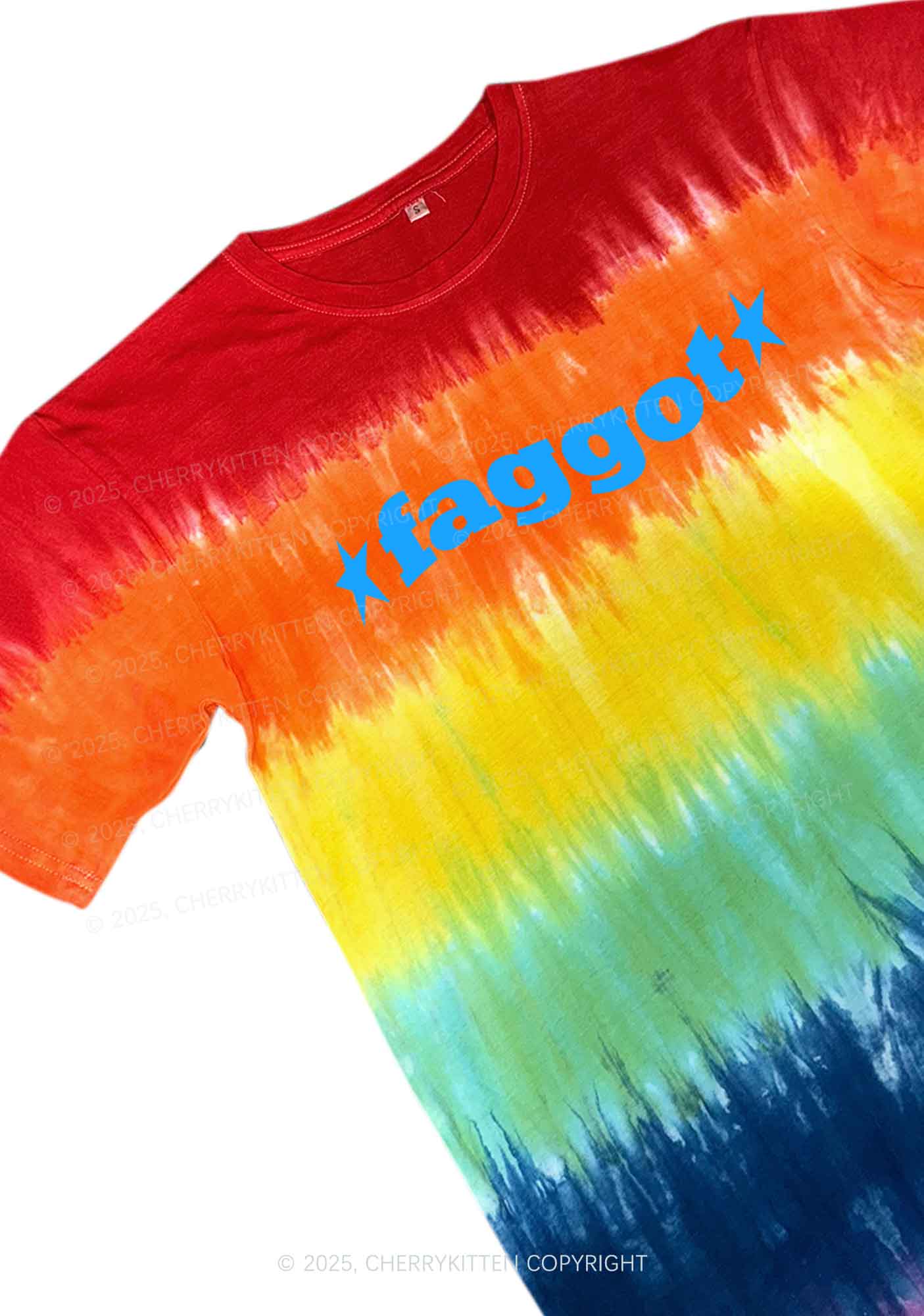 Faggot Stars Pride Y2K Tie Dye Shirts Cherrykitten - Image 3