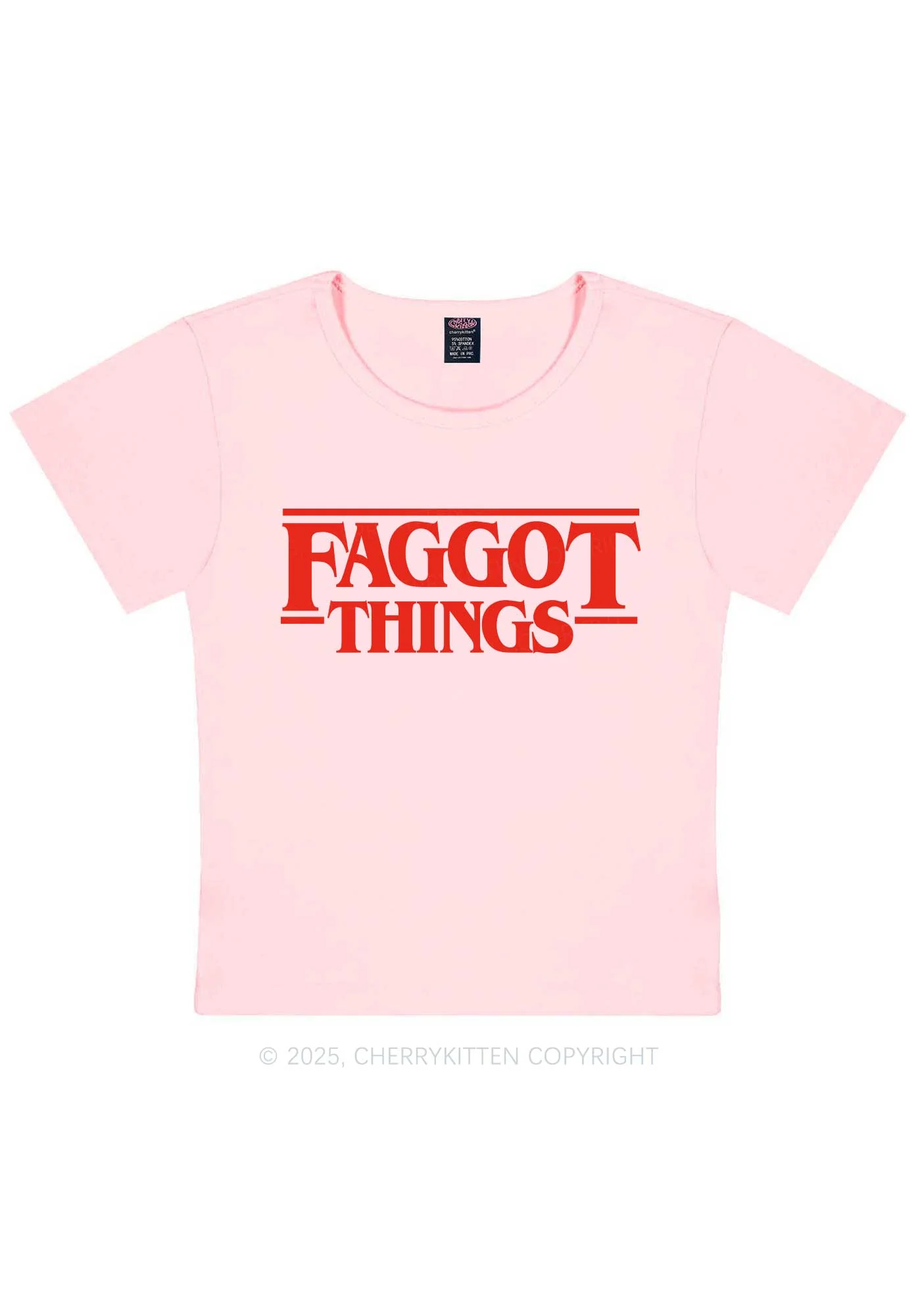 Faggot Things Pride Y2K Baby Tee Cherrykitten - Image 11