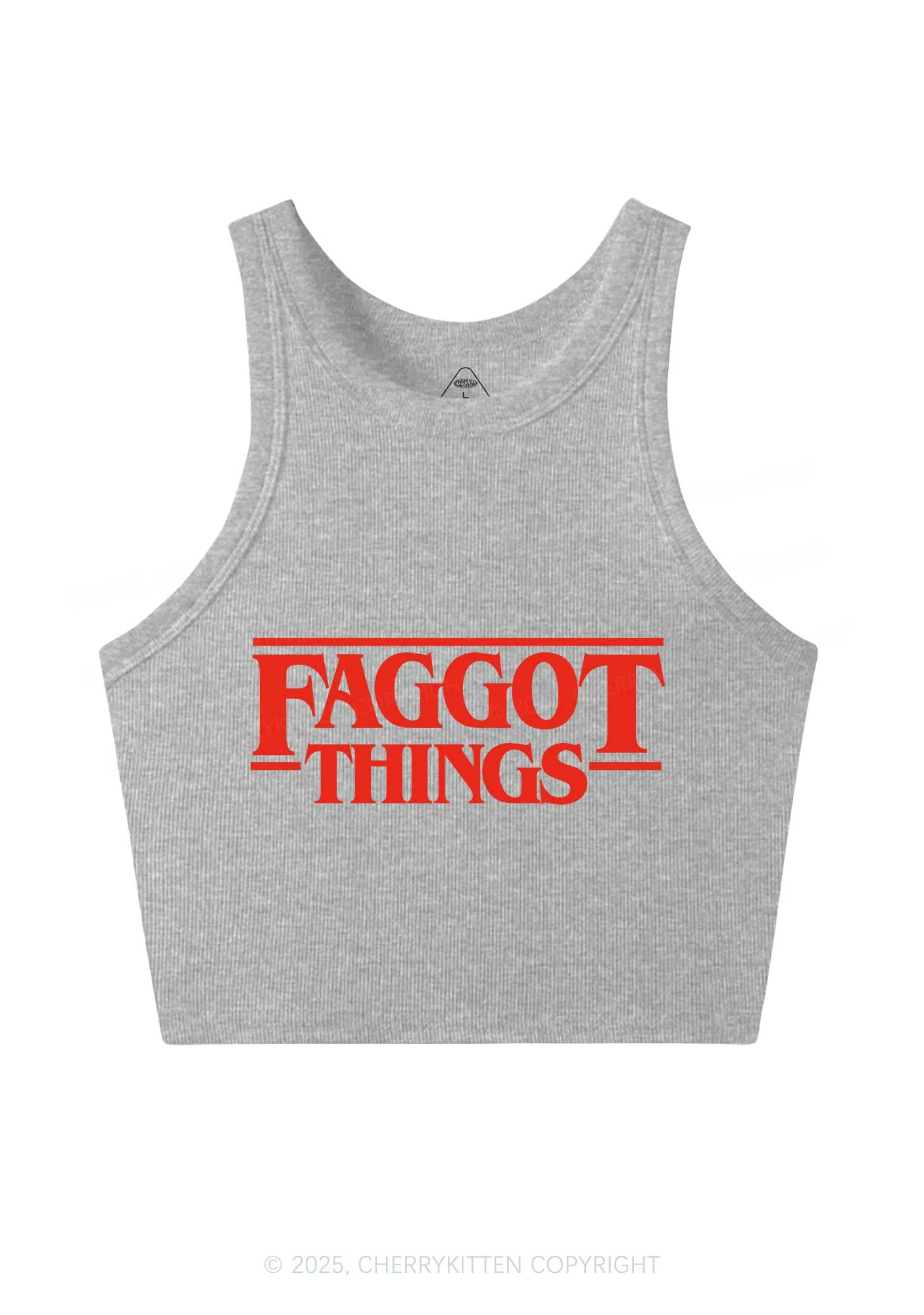Faggot Things Pride Y2K Crop Tank Top Cherrykitten - Image 5