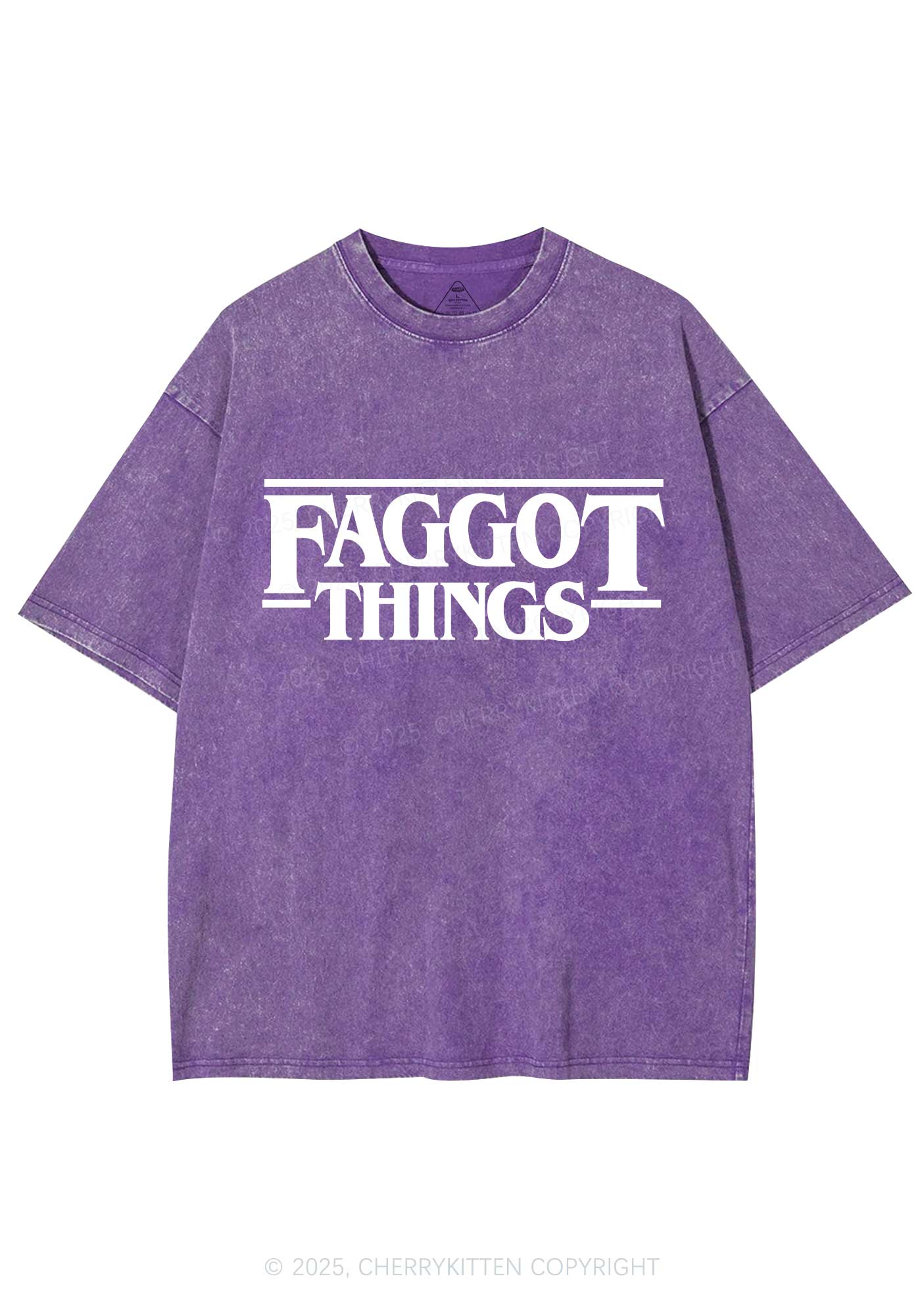 Faggot Things Pride Y2K Shirts Washed Tee Cherrykitten - Image 5