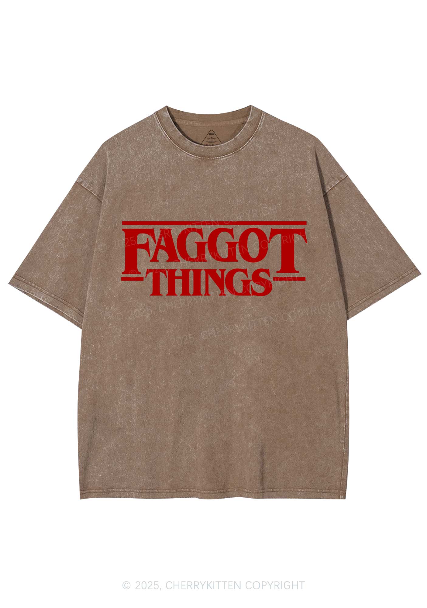 Faggot Things Pride Y2K Shirts Washed Tee Cherrykitten - Image 6