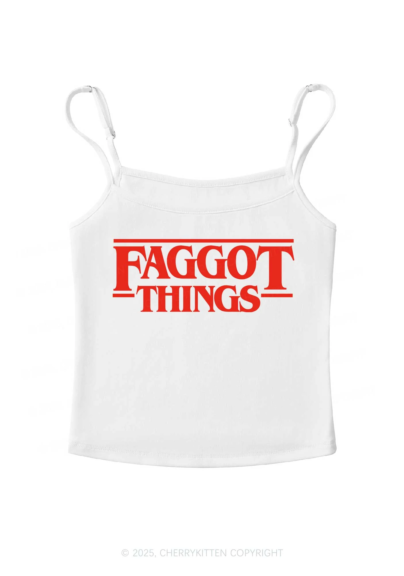 Faggot Things Pride Y2K Spaghetti Strap Cami Cherrykitten - Image 3