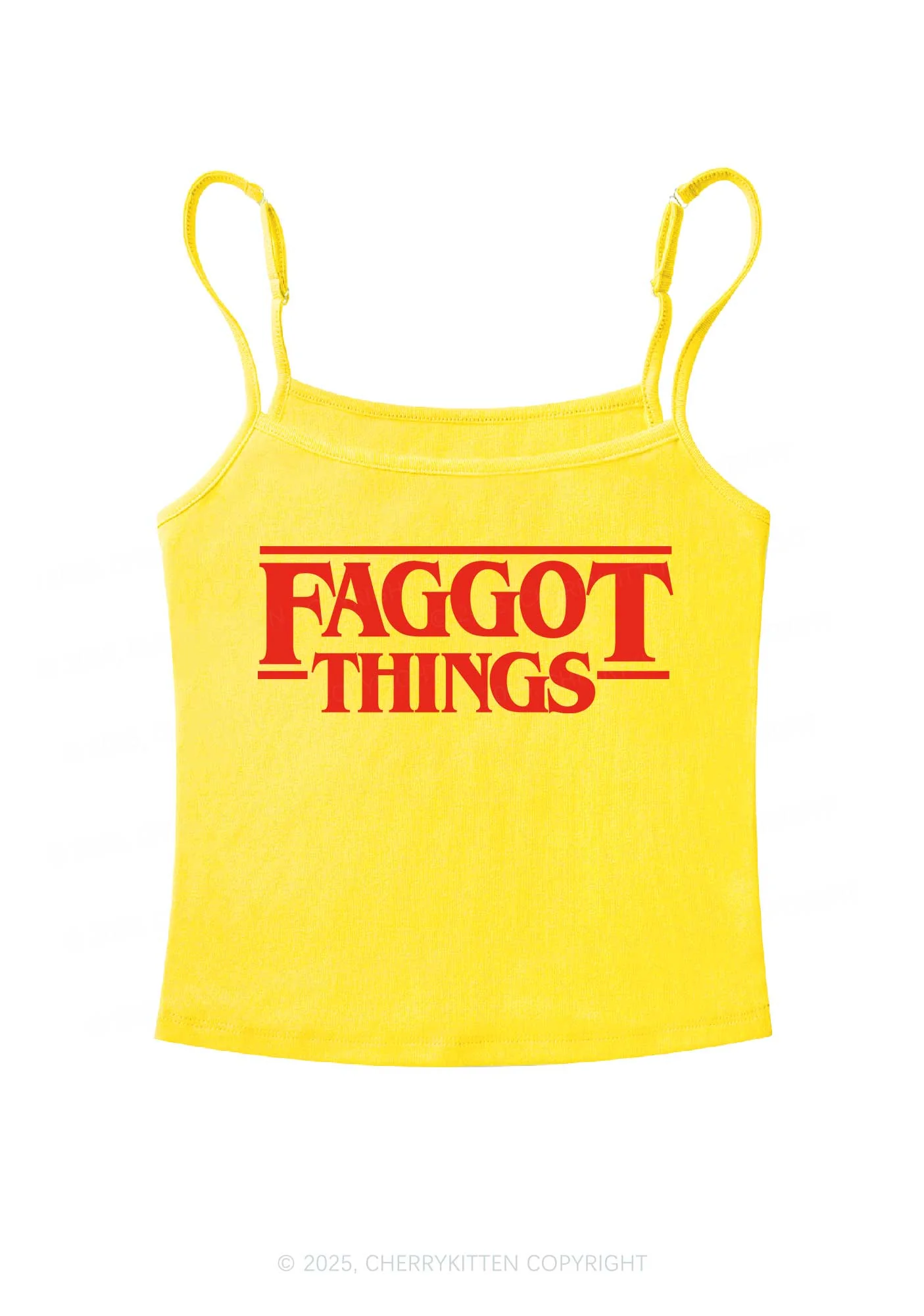 Faggot Things Pride Y2K Spaghetti Strap Cami Cherrykitten - Image 6