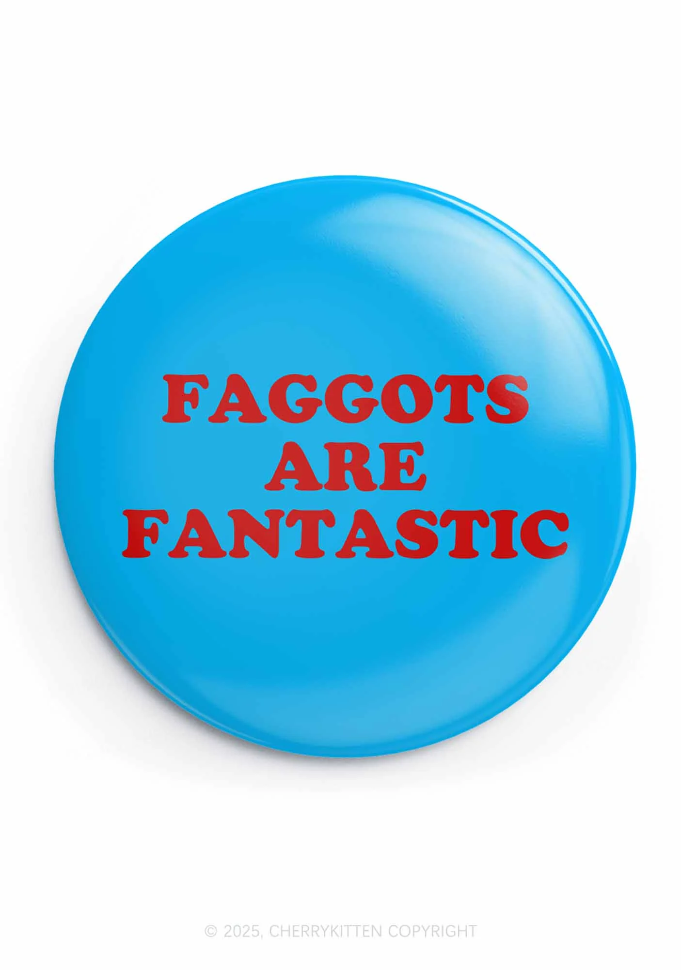 Faggots Are Fantastic Pride 1Pc Y2K Pin Badge Cherrykitten - Image 2